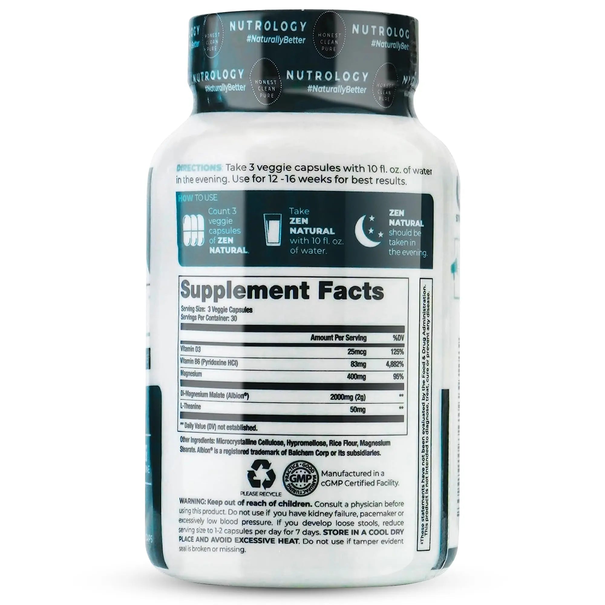 Nutrology Greens & Fruits Powder-Naturally Sourced Superfood, Chocolate (30 Servings) Zen Natural Magnesium Supplement (30 Servings) Nutrology Au supplements