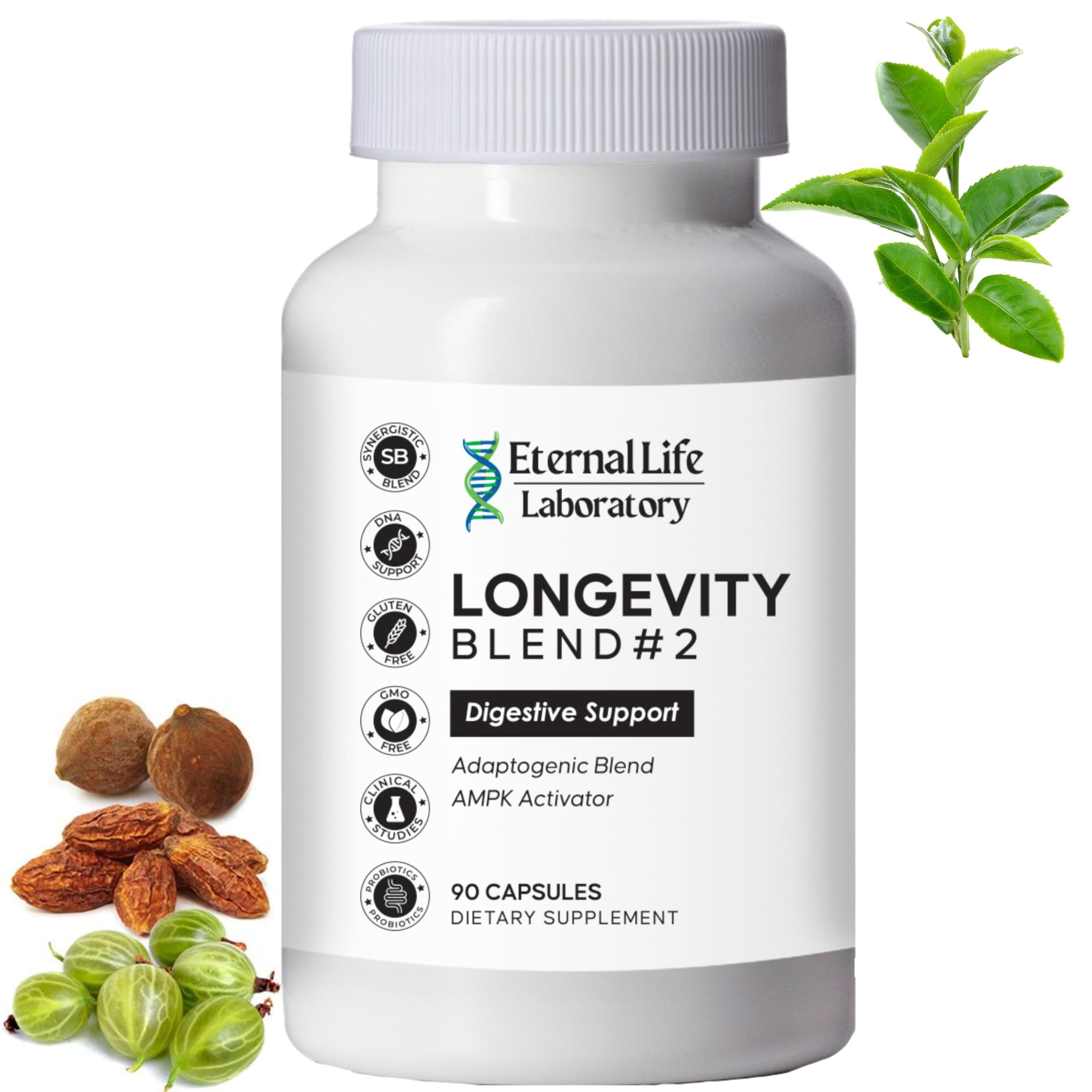 Probiotics for Women and Men, Daily Probiotic Supplement Probiotics and Triphala, Green Tea Extract - Anti-Aging Gut Health Optimizer - Intestinal, Colon & Digestive Health - 90 Capsules Eternal Life Laboratory Au supplements