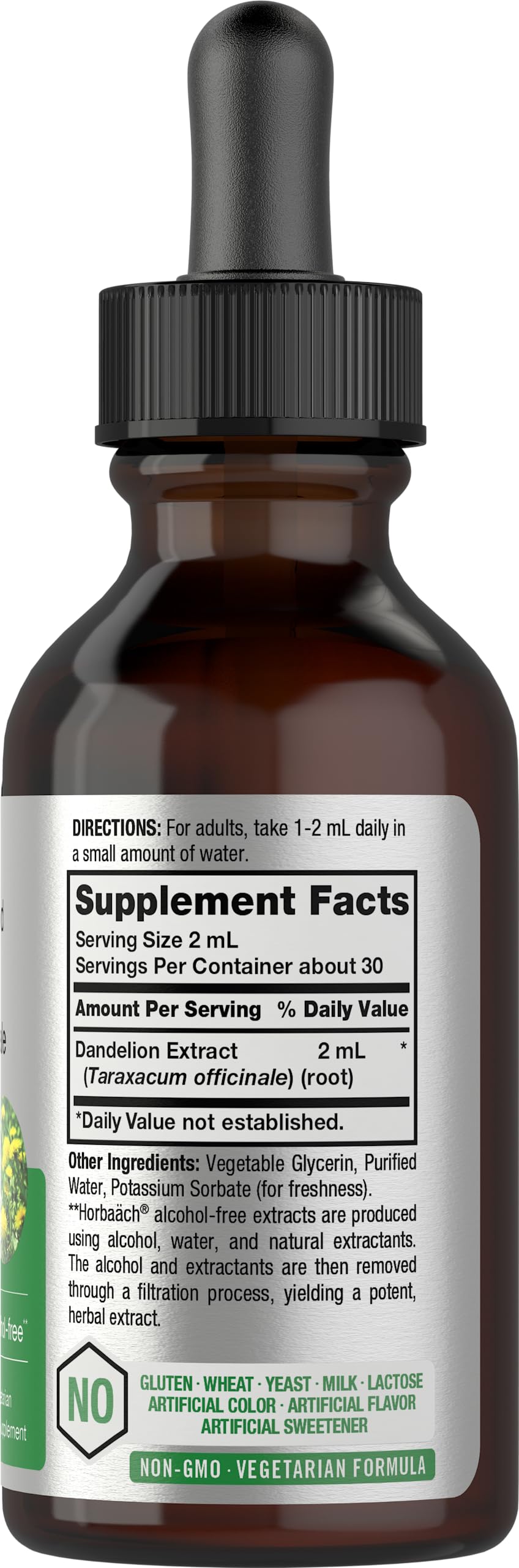 Dandelion Root Extract | 2 fl oz | Super Concentrated | Alcohol Free Liquid Tincture Horbäach Au supplements