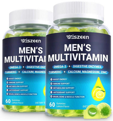 Mens Multivitamins Gummies with Vitamins A C D K E, B Complex, Omega-3, Digestive Enzymes, Lycopene, Calcium, Magnesium, Zinc Wiszeen Au supplements