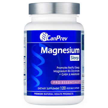 CanPrev Magnesium Bisglycinate Chelated + GABA & Melatonin, 120 Veg Caps, 120-Day Supply, Support Restful Night, Muscle Function, Promote Relaxation & Balanced Sleep-Wake Cycle, Vegan, No GMO & Gluten CanPrev Au supplements