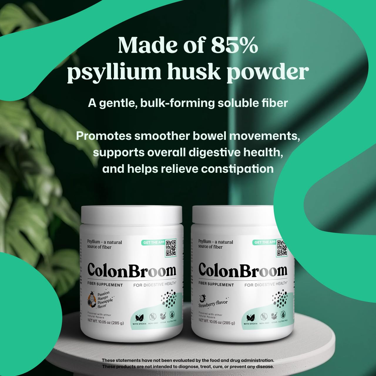 ColonBroom Psyllium Husk Powder - Colon Cleanse for Bloating Relief & Gut Health - Fiber Powder Drink - Easy to Mix - Vegan, Gluten Free, Non-GMO - Strawberry & Tropical Fruits (2 Pack) ColonBroom Au supplements