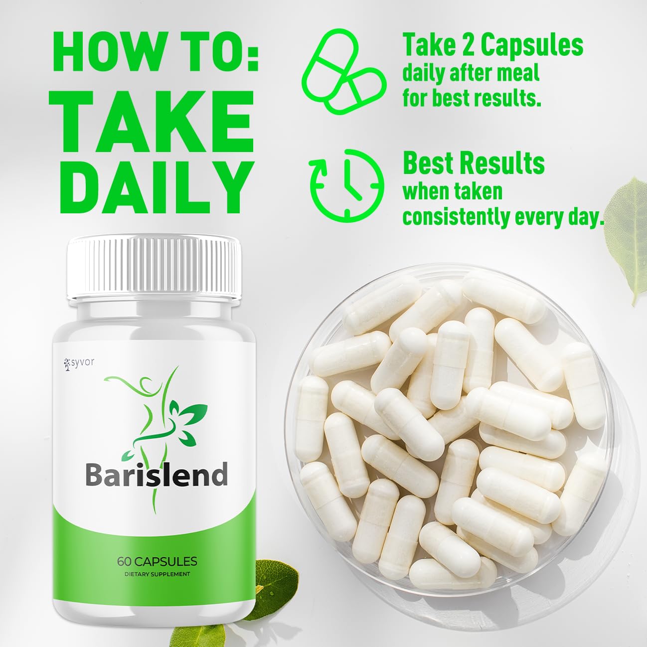 (3 Pack) Barislend Capsules, Official Barislend Pink Salt Pills with All Natural Ingredients, Bari-Slend Advanced Formula Vitamin Pills for Health and Wellness Support for Men and Women (180 Capsules) Syvor Au supplements