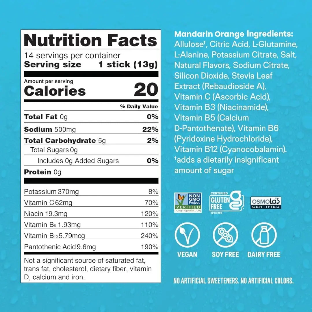 Liquid I.V.® Hydration Multiplier Sugar Free - Mandarin Orange | Electrolyte Powder Drink Mix | 1 Pack (14 Servings) Liquid I.V. Au supplements