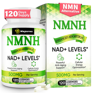Mapurwn NMNH (Dihydronicotinamide Mononucleotide), NMN Supplement, 500mg per Serving NAD Supplement to Boost NAD+ Levels As We Age for Women & Men, Anti-Aging, Energy, Focus, 120 Count Mapurwn Au supplements