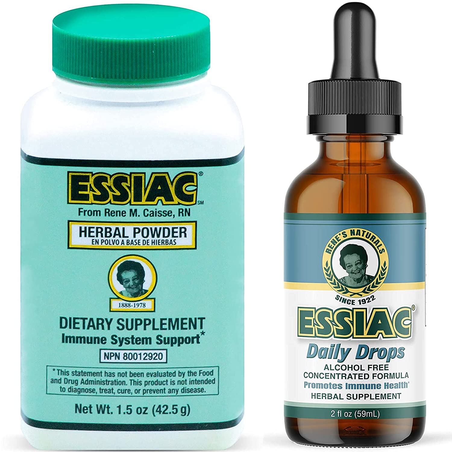 Essiac All-Natural Tea Powder & Organic Wild-Crafted Daily Drops | Detoxify Liver, Blood & Lymph Node Essiac Au supplements