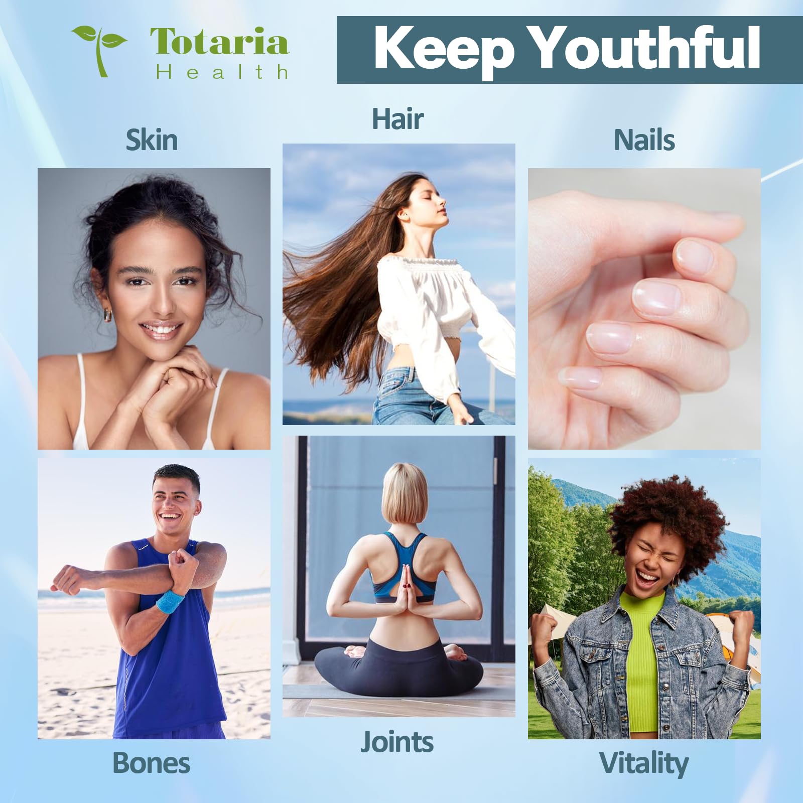 18-in-1 Collagen Pro with Hyaluronic Acid, Keratin, Biotin, VIT A C & E for Skin, Hair, Nails, Joint & Beauty - Multi Collagen Peptides Capsules with Type I II III V & X for Women & Men - 120 Caps Totaria Au supplements
