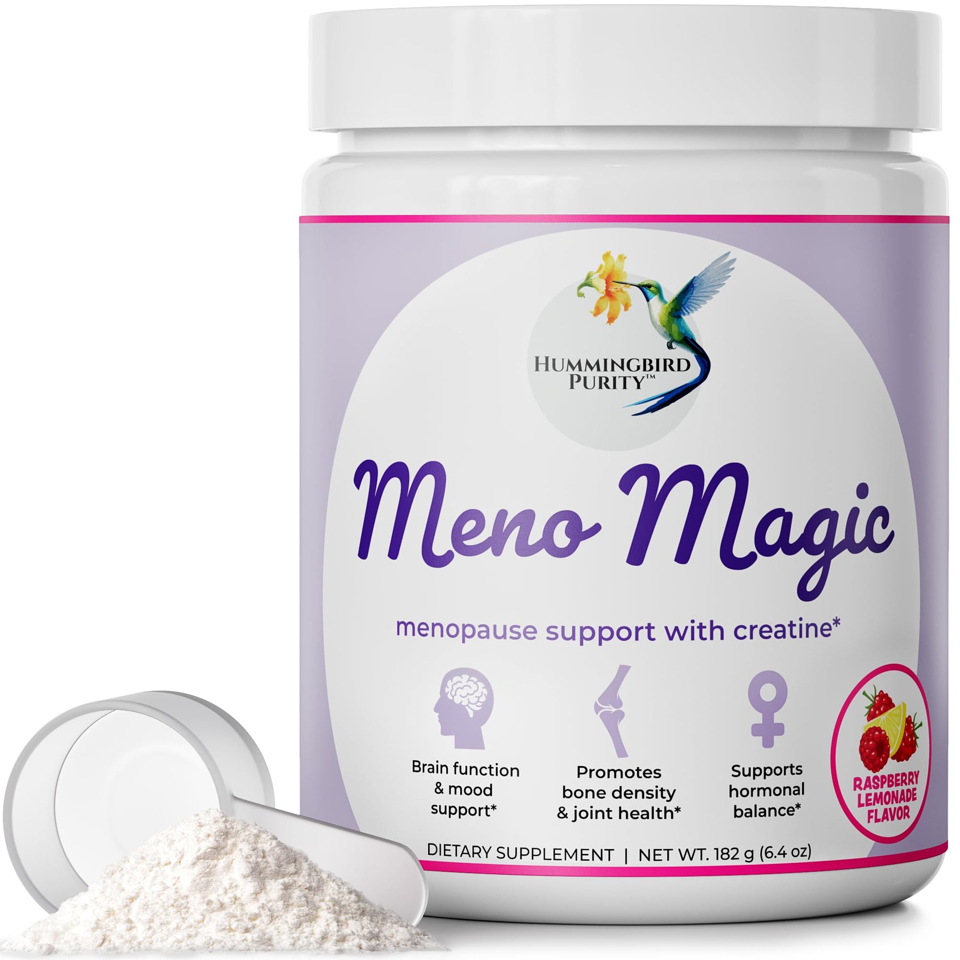 Meno Magic Menopause Support Drink – Raspberry Lemonade with Creatine, Herbs & Vitamins | 30 Servings Hummingbird Purity Au supplements