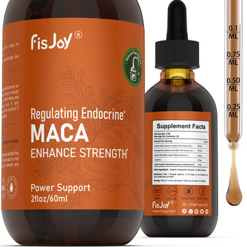 Fisjoy Organic Maca Liquid Drops with Ashwagandha & Beet Root – Supports Daily Vitality & Overall Wellness – Non-GMO, Vegan Herbal Supplement, 2 fl oz (60 mL) Fisjoy Au supplements