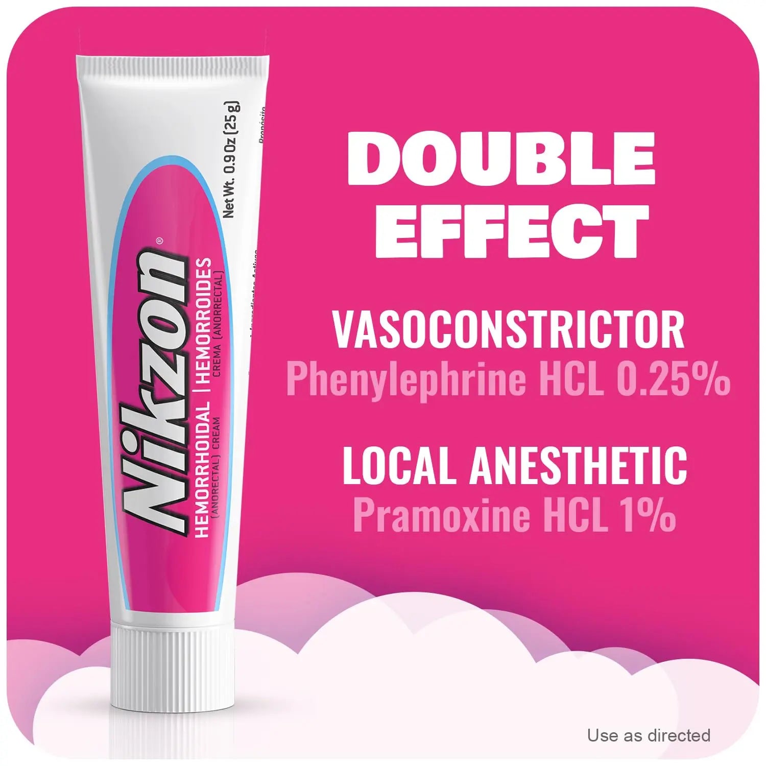 Nikzon Hemorrhoid Cream | Double Effect for Pain & Swelling, Numbs Irritated Anorectal Area, Soothing & Fast-Acting Formula, Dual-Action Hemorrhoid Treatment, 0.9 Oz, 1-Pack Nikzon Au supplements