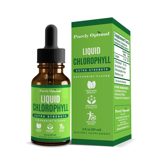 Premium Chlorophyll Liquid Drops - 100% Natural & Gluten Free Liquid Chlorophyll Purely OptimalAU supplements