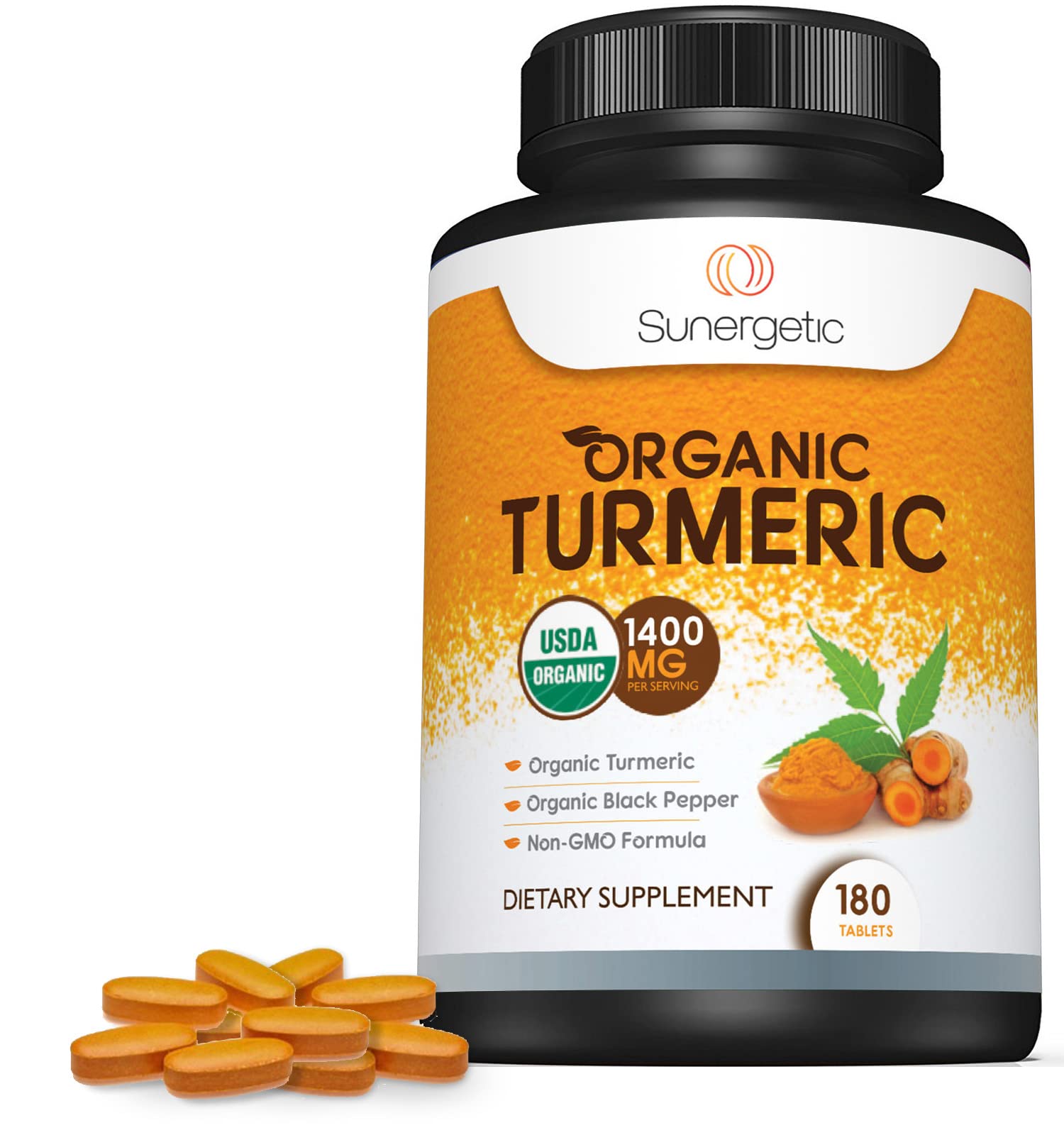 Sunergetic USDA Certified Organic Turmeric Supplement – Includes Organic Turmeric Sunergetic Au supplements