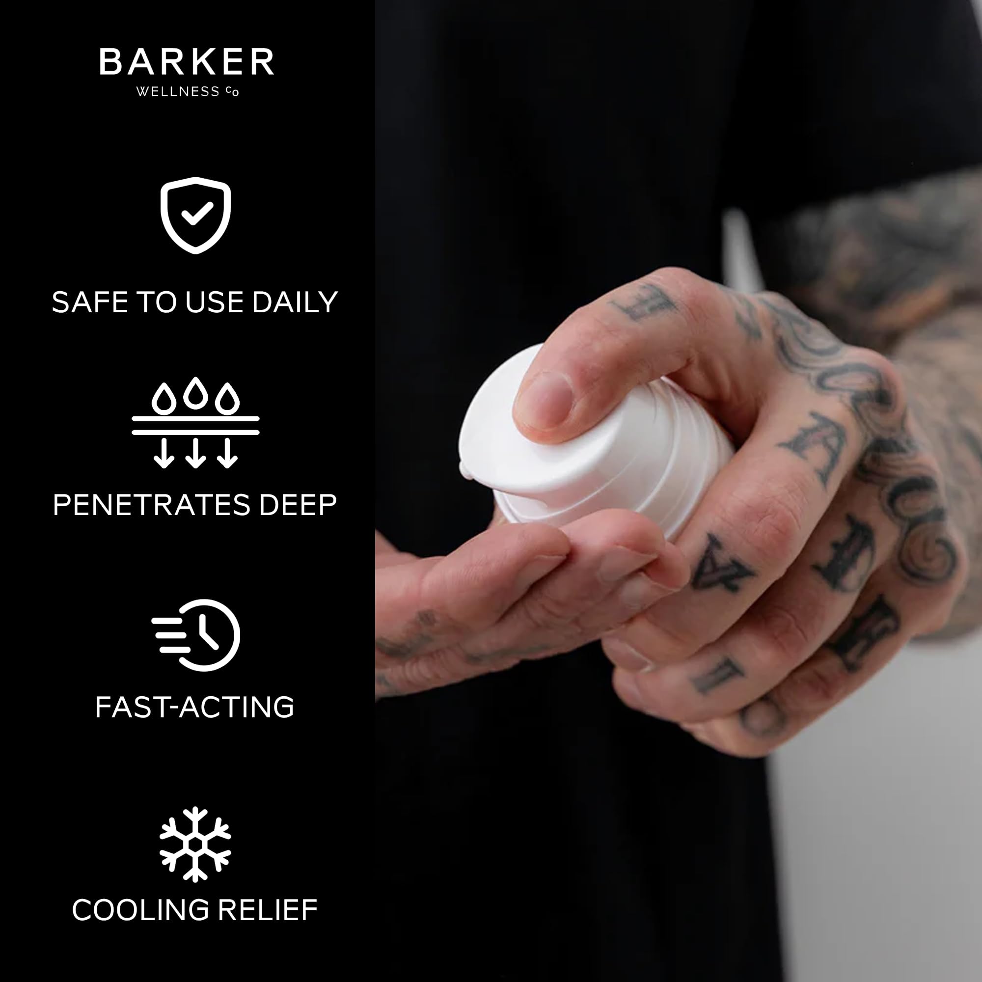 Barker Wellness Soothing Muscle Therapy Cream | Advanced Joint & Muscle Relief for Recovery & Relaxation | Enriched with Antioxidants & Moisturizing Vitamin E | All-Natural Vegan Formula (100ml) Barker Wellness Co Au supplements