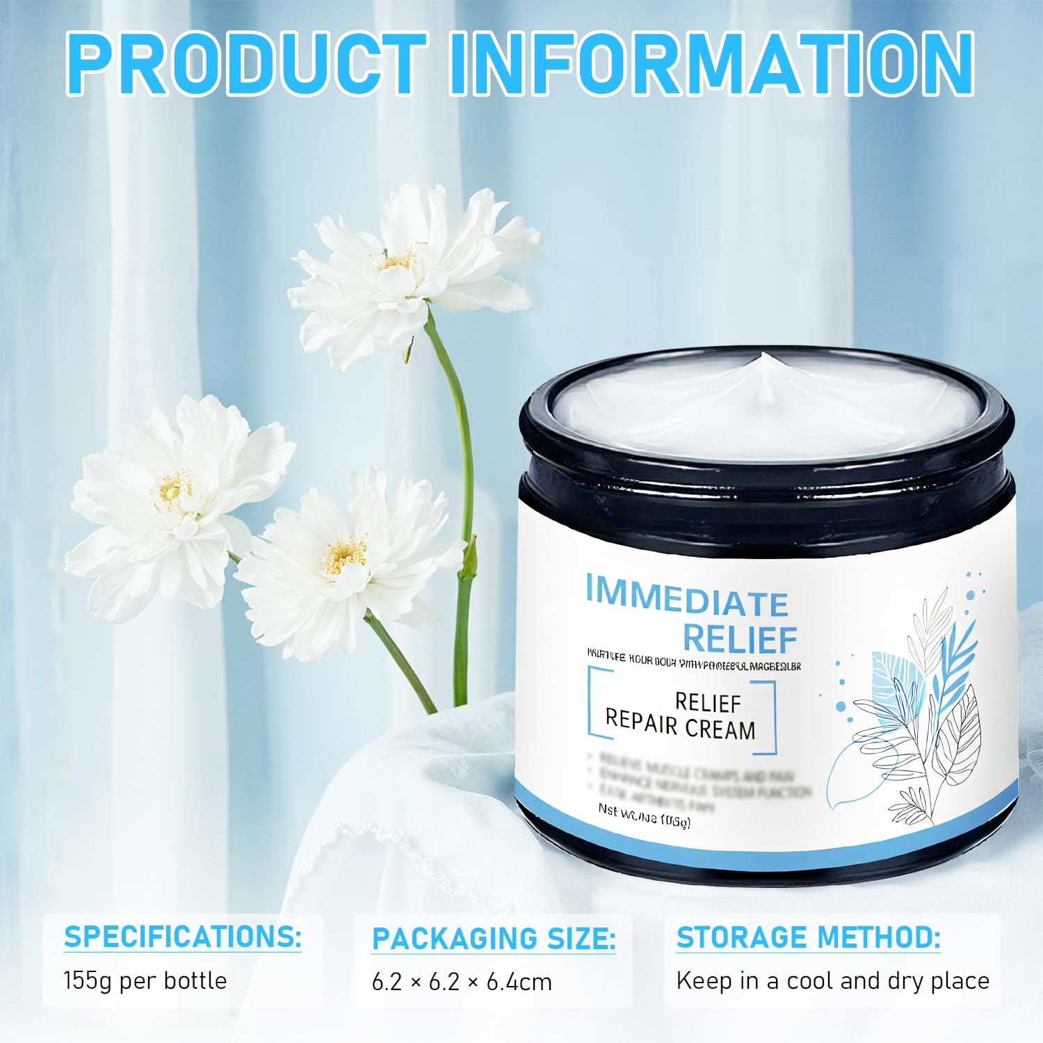 Magnesium Cream, 2025 New Upgraded Magnesium Gel for Back, Neck, Hands, Knees-50g (2 Bottle) Diinou Au supplements