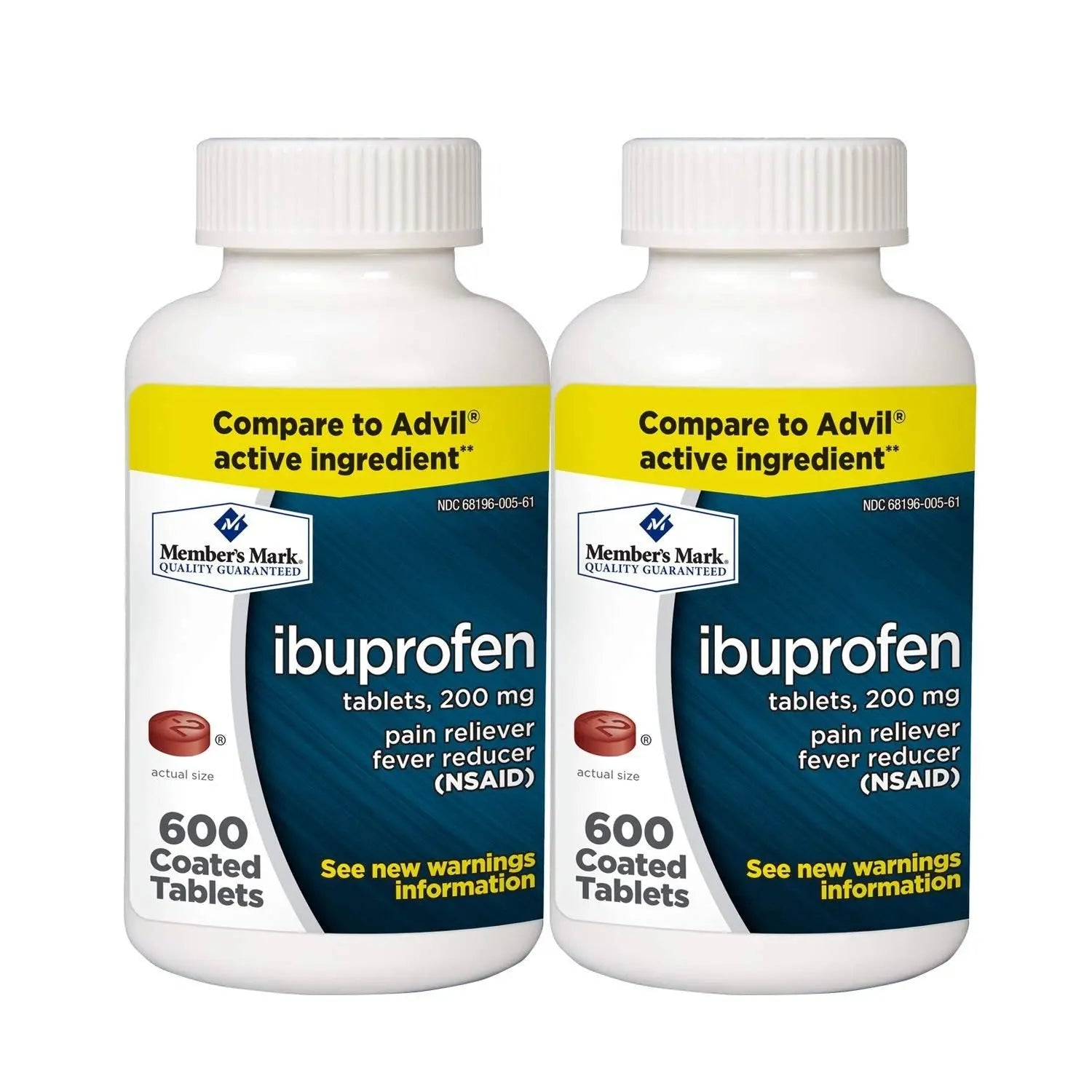 Member's Mark 200 mg Ibuprofen (600 ct., 2 ct.) R-LAKE Au supplements