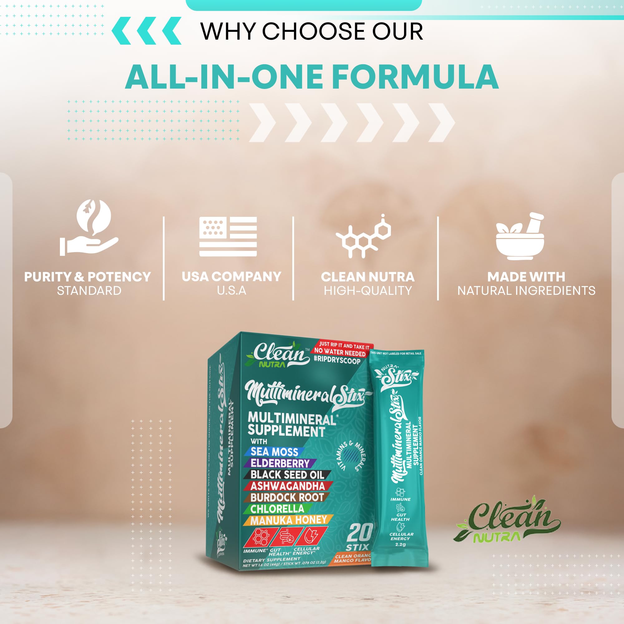Sea Moss Powder Elderberry Ashwagandha Chlorella Manuka Honey VitaminD3 Vitamin C Zinc Spirulina Iodine Greens Detox Immune Support Sugar Free Hydration Powder Drink Mix – 20 Sticks Clean Nutraceuticals Au supplements