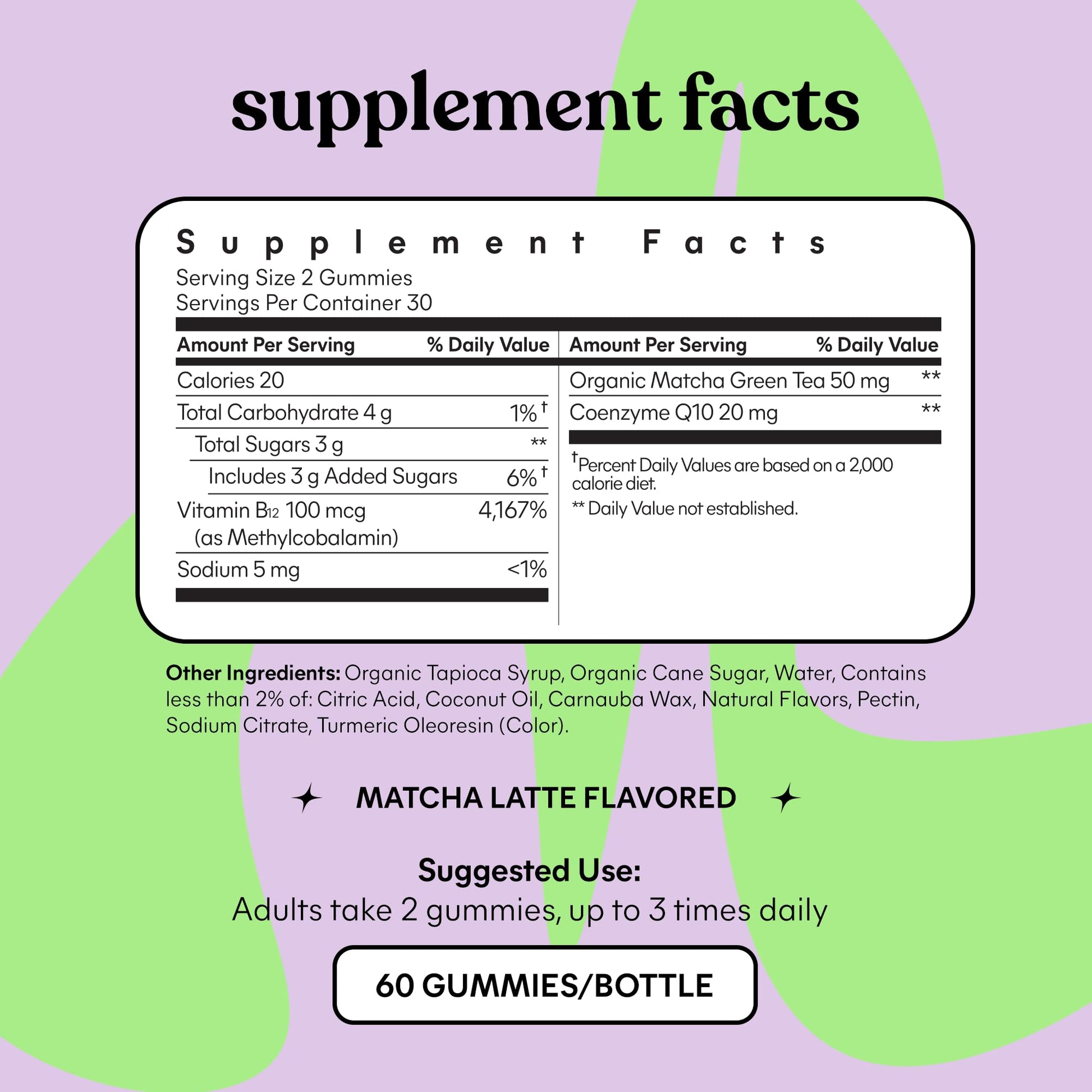 Lemme Matcha Superfood Energy Gummies with Organic Matcha Green Tea, Vitamin B12 Lemme Au supplements