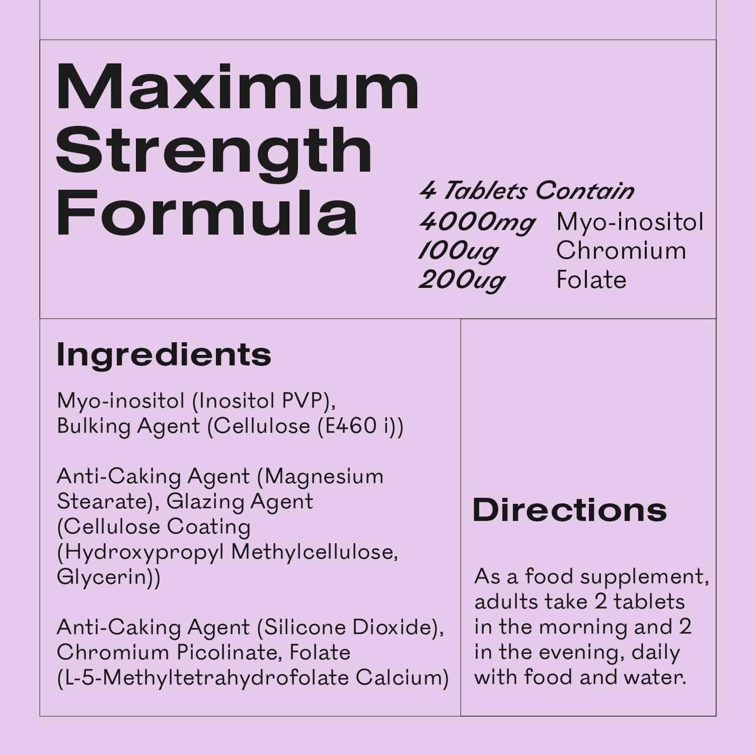 Myoplus - Myo-inositol PCOS Supplement - 4000mg Myo-Inositol, 200ug Folate & 100ug MyOva Au supplements