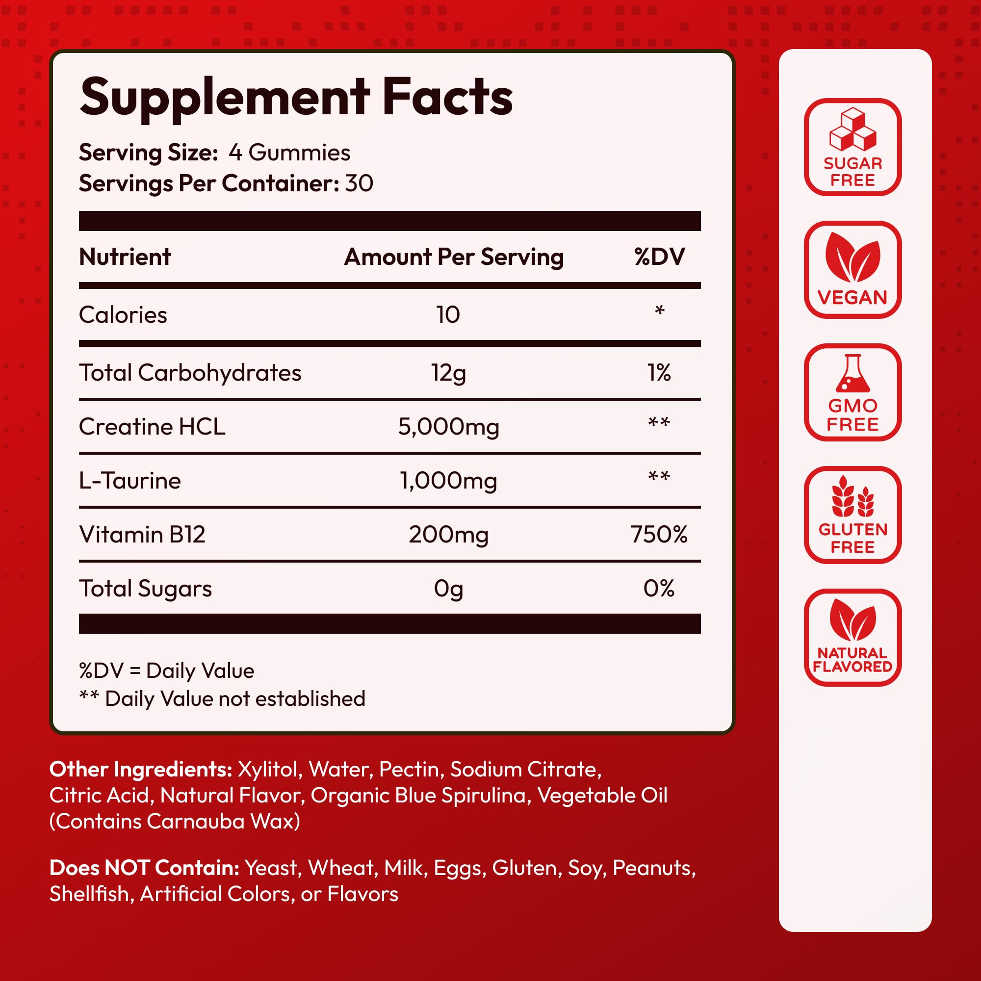 Creatine HCL for Adults 120 Gummies 6200mg - HCL Creatine Advanced Complex with L-Taurine + Vitamin B12 for Men & Women Muscle Strength & Builder, Energy Boost, Pre-Workout & Recovery Supplement Premium Select Nutrition Au supplements