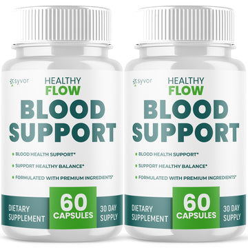 (2 Pack) Healthy Flow Blood Support Capsules, Official Healthy Flow Blood Support Pills with All Natural Ingredients, Advanced Formula Supplement with Premium Vitamins for Men & Women (120 Capsules) Syvor Au supplements
