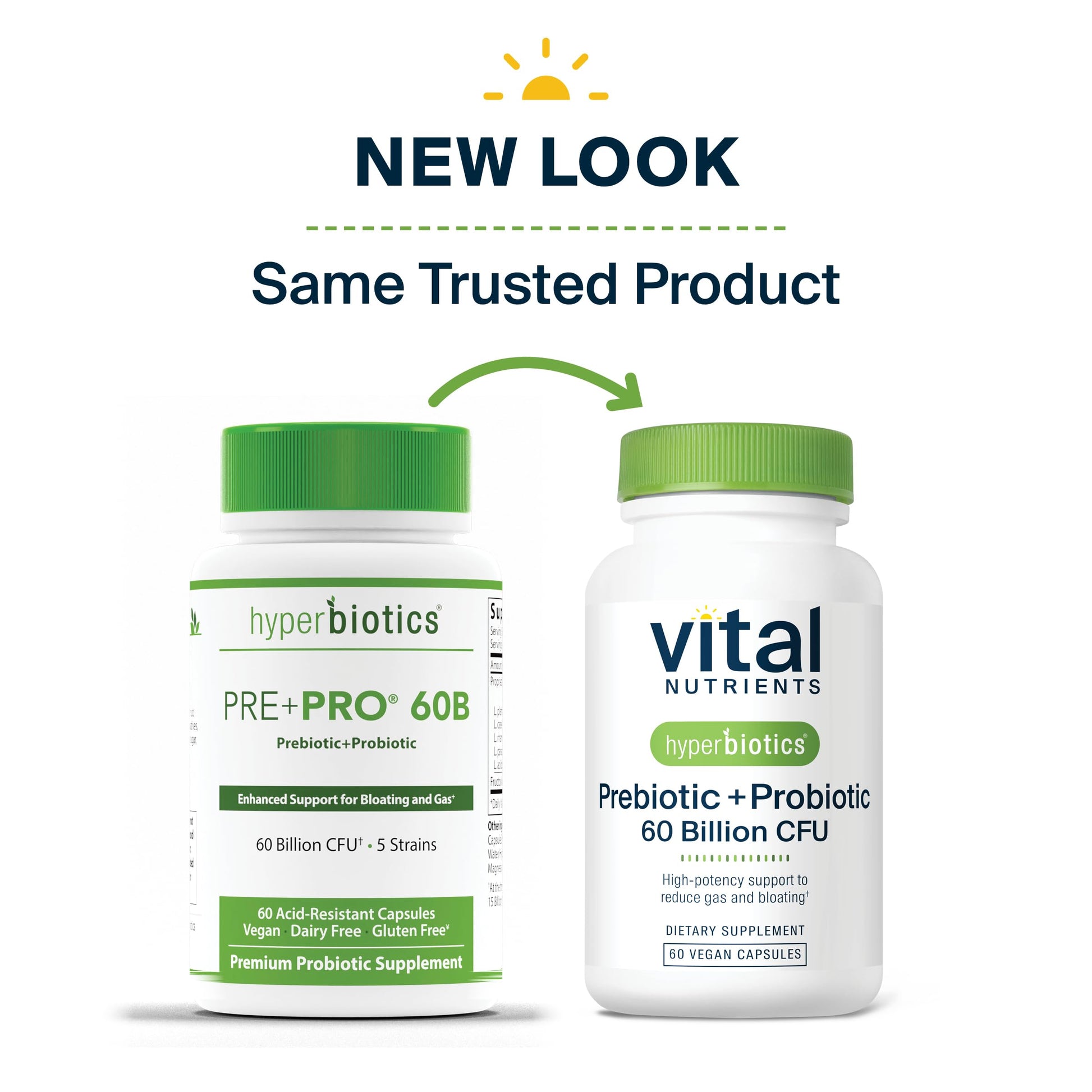 Hyperbiotics Vital Nutrients Prebiotic and Probiotic for Women and Men | 60 Billion CFU | Pre and Probiotics Supports Digestive Health, Constipation, Diarrhea, Gas & Bloating | 60 Vegan Capsules Hyperbiotics Au supplements