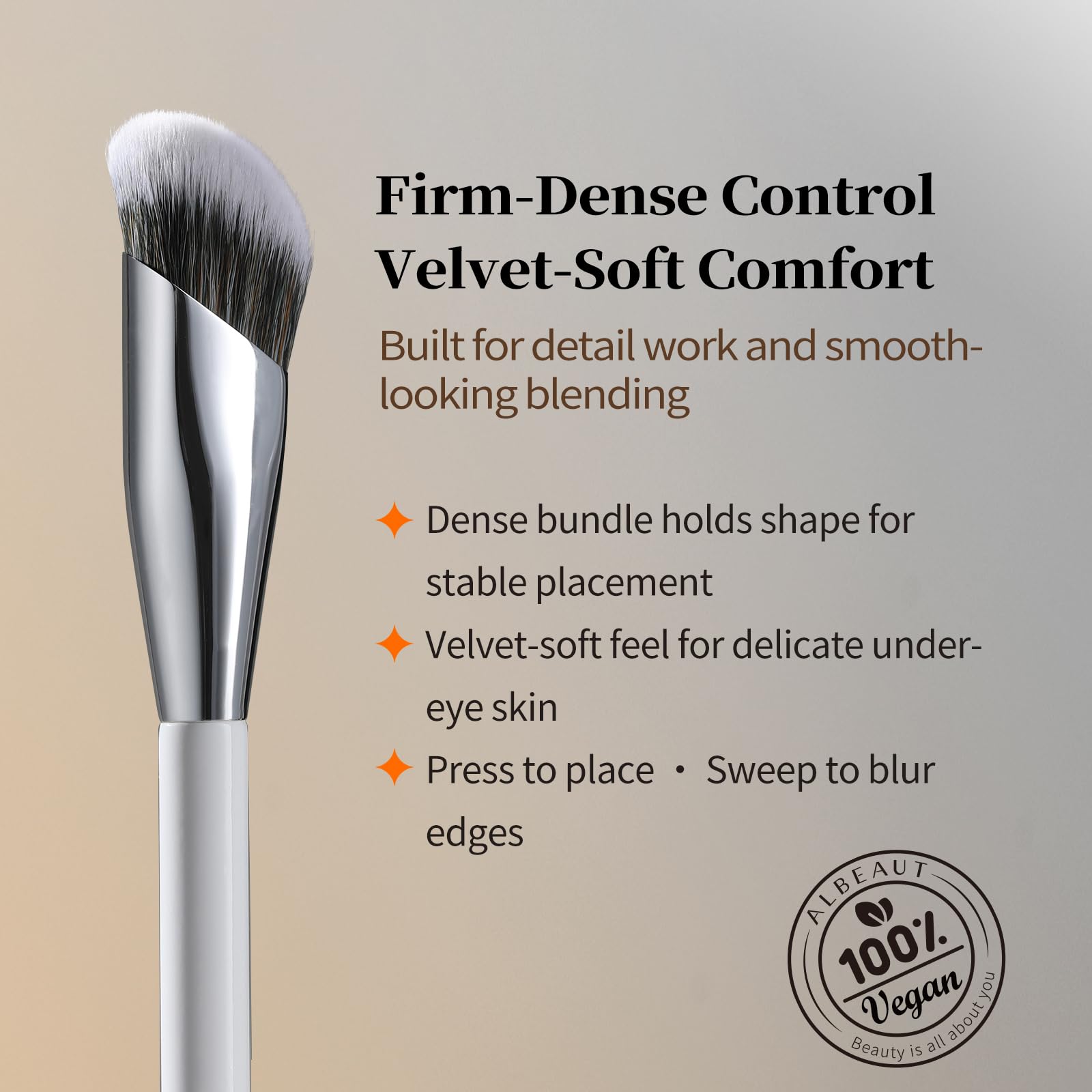 Albeaut Concealer Brush, Angled Under Eye Makeup Small Foundation Precision Face Blending Brush (193 concealer brush) ALBEAUT Au supplements