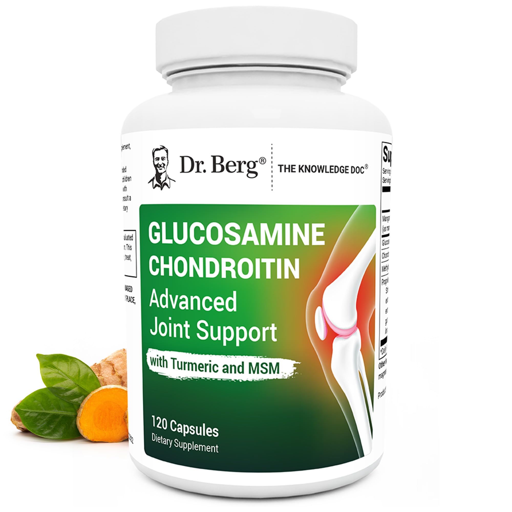 Dr. Berg Glucosamine Chondroitin MSM Turmeric & Boswellia - Advanced Joint Support Supplement with 1500 mg Glucosamine Sulfate - Includes 120 Capsules Dr. Berg Nutritionals Au supplements