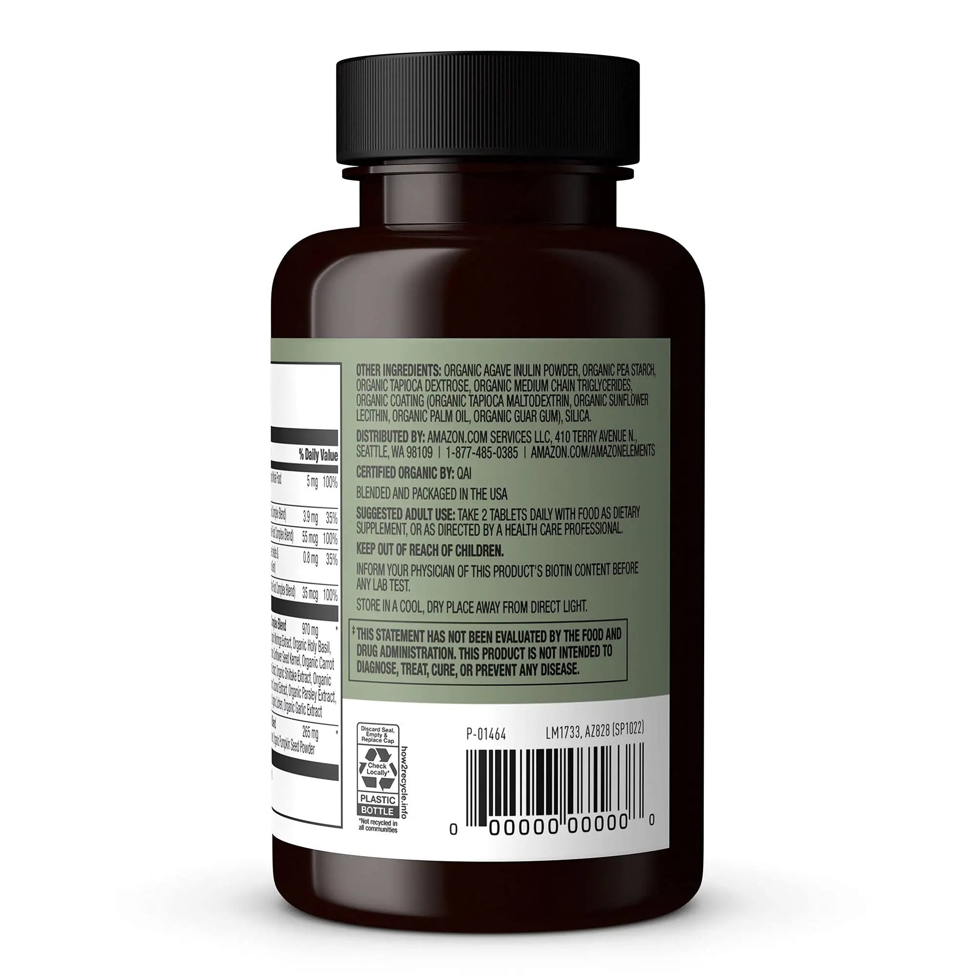 Amazon Elements Organic Whole Food Men's Multi, 60 tablets Amazon Elements Au supplements