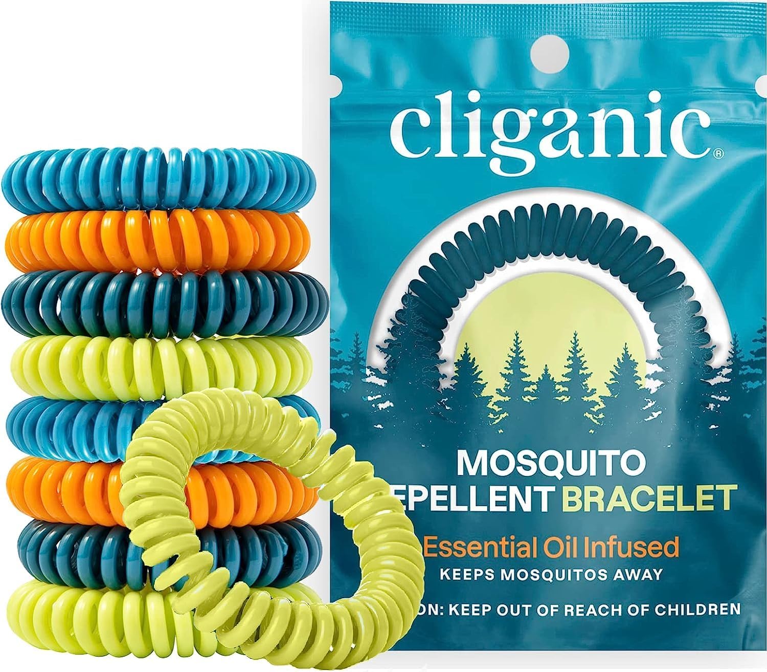 Cliganic 10 Pack Mosquito Repellent Bracelets, DEET-Free Bands, Individuall Cliganic Au supplements