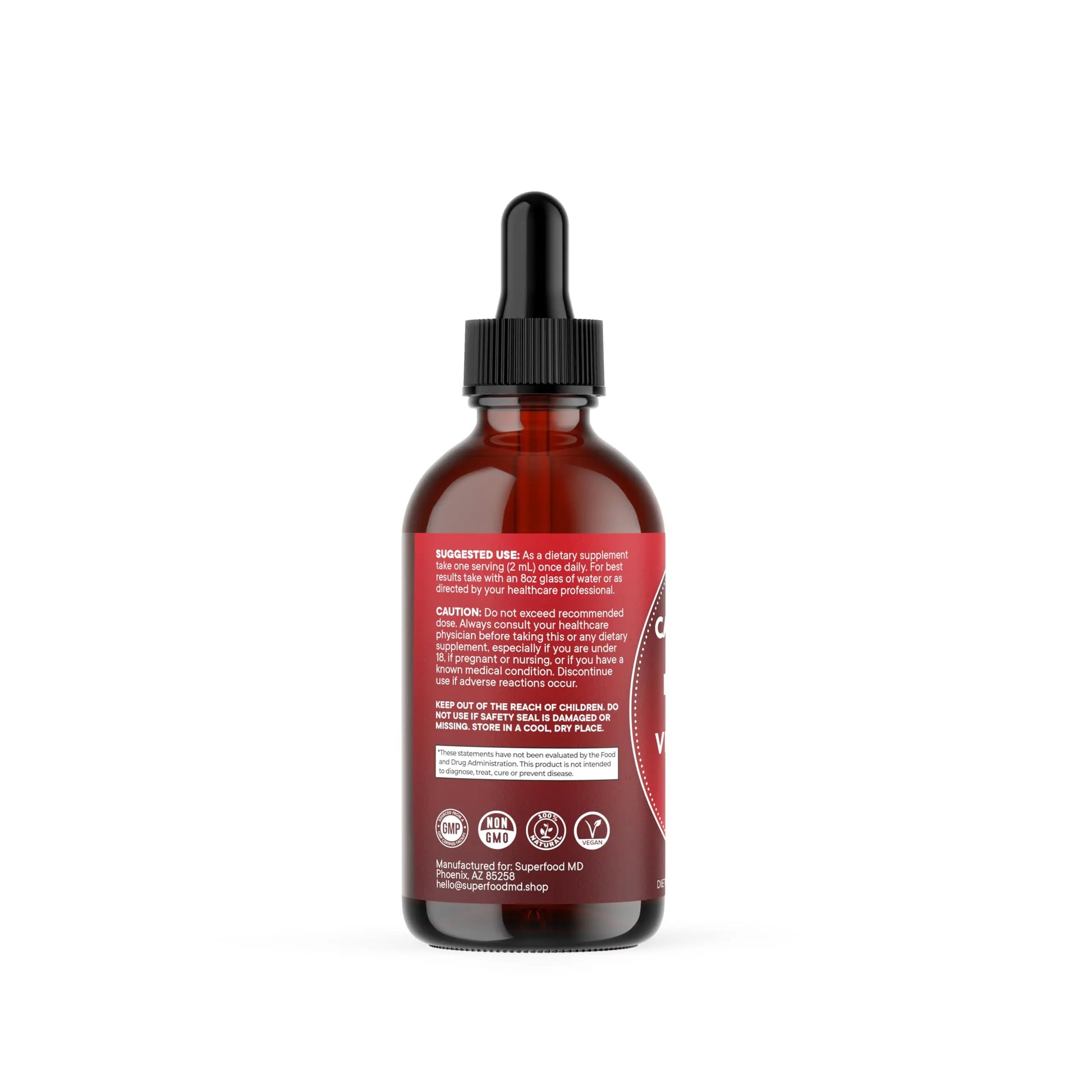 Cayenne Pepper Supplement Liquid Drops + Hawthorn Berry, Vitamin D3 K2 Beet Root Powder, Ceylon Cinnamon, Turmeric Curcumin, Organic Panax Ginseng - 4 OZ Superfood MD Au supplements