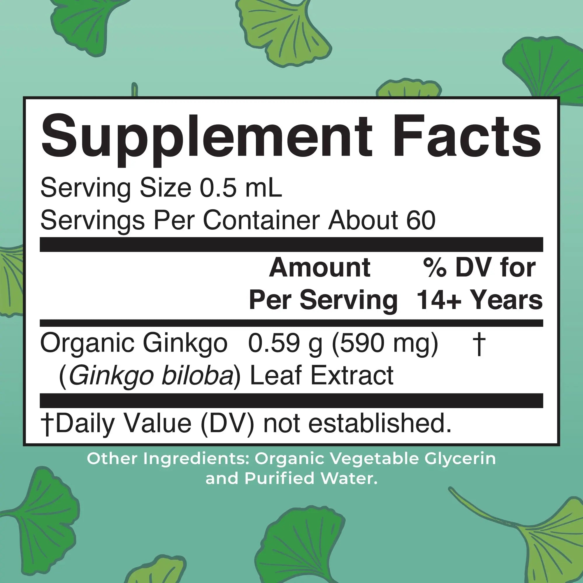 MaryRuth Organics Ginkgo Leaf Liquid Drops | Herbal Supplement | Nootropic | Circulatory System & Nervous System Health | USDA Organic | Non-GMO | Vegan | 60 Servings MARYRUTH'S Au supplements