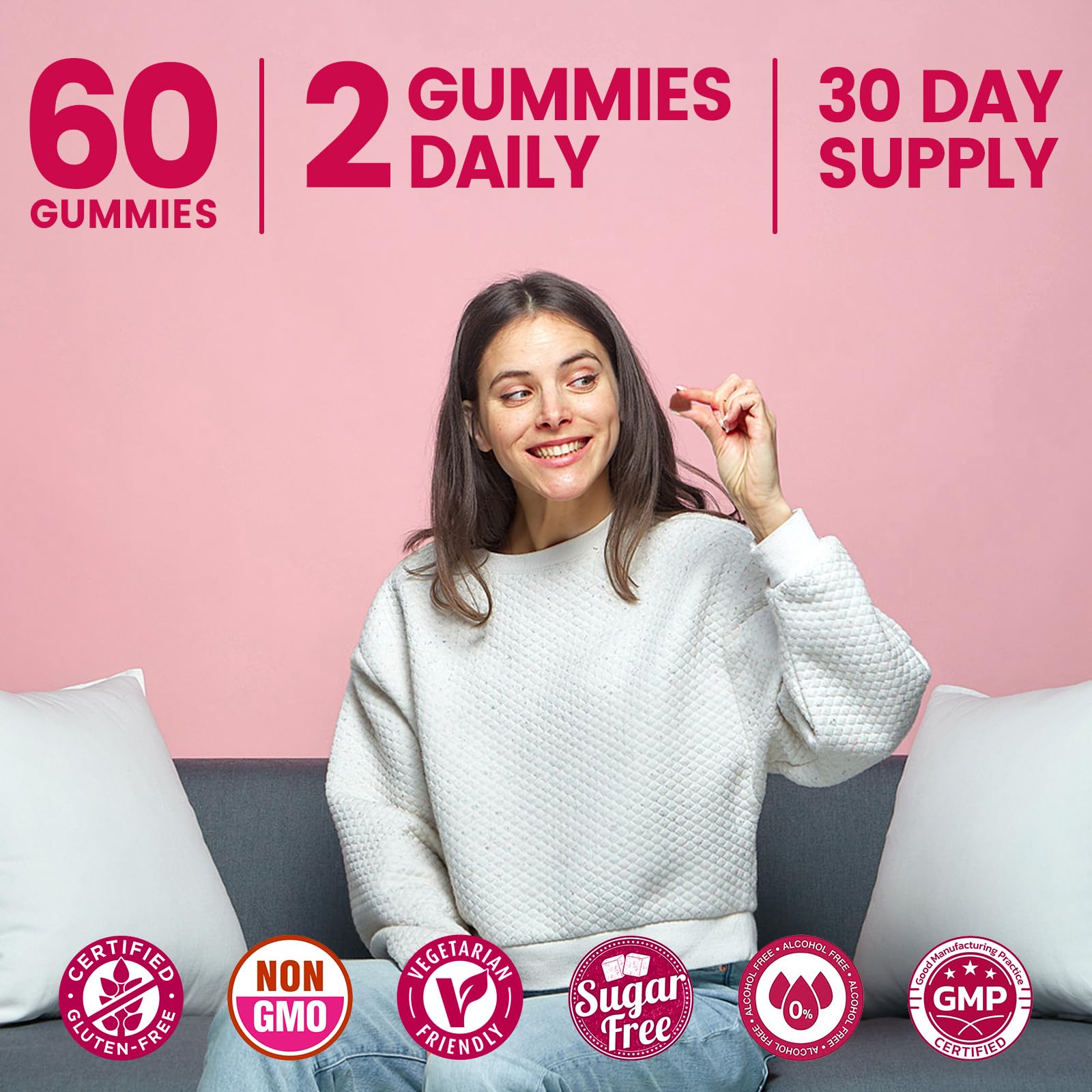JIANKYTZ (2 Pack) Sugar Free Premium Feminine Balance Gummies for Women - Vaginal Health, Antioxidant, Digestive Health, PH Balance Support, Vaginal Probiotics for Women Gummies, Max Absorption JIANKYTZ Au supplements
