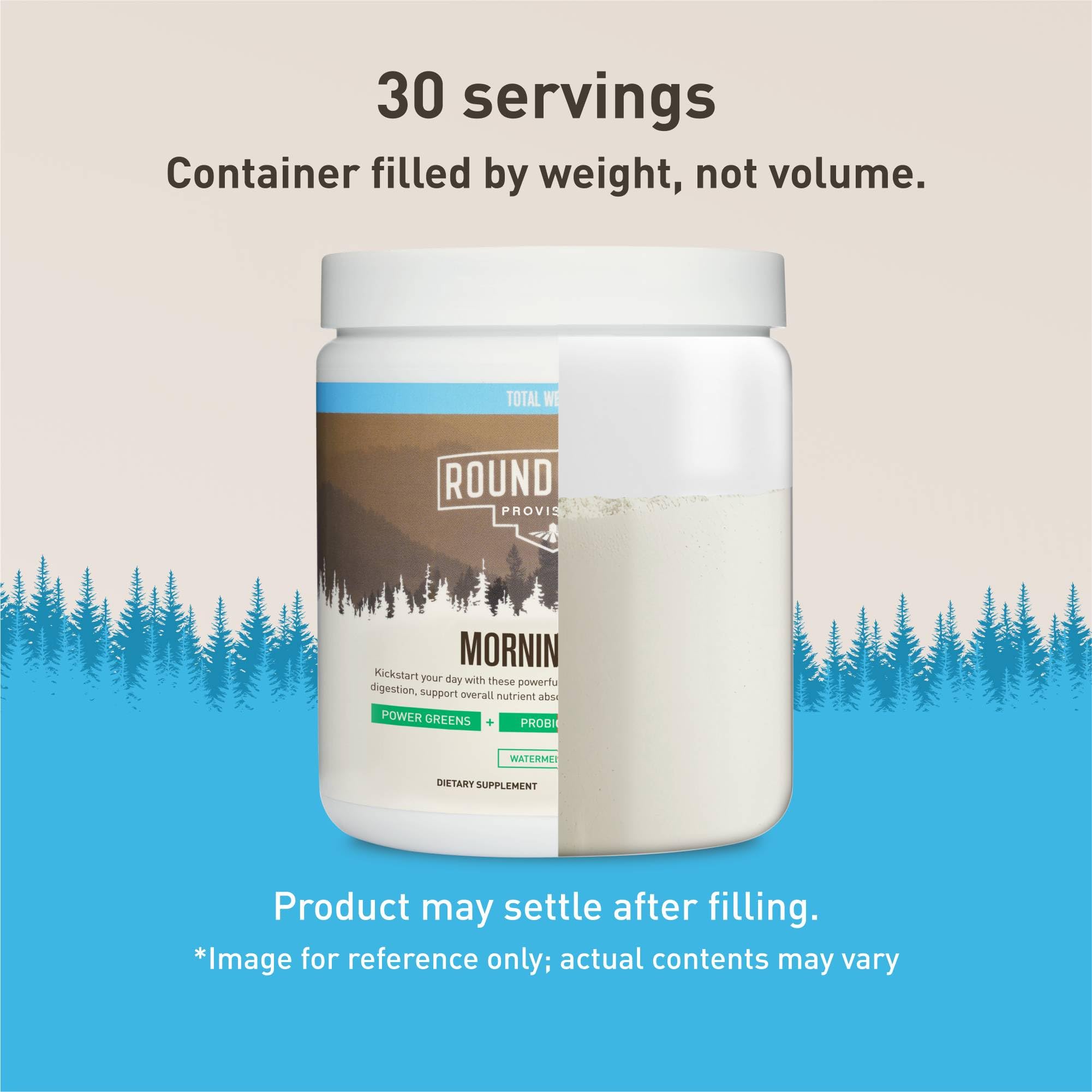 ROUNDHOUSE PROVISION Morning Kick, Powder Supplement for Healthy Digestion, Energy Levels, and Overall Wellness, 30 Servings (9.1 Ounce (Pack of 1), Watermelon Mint) ROUNDHOUSE PROVISION Au supplements