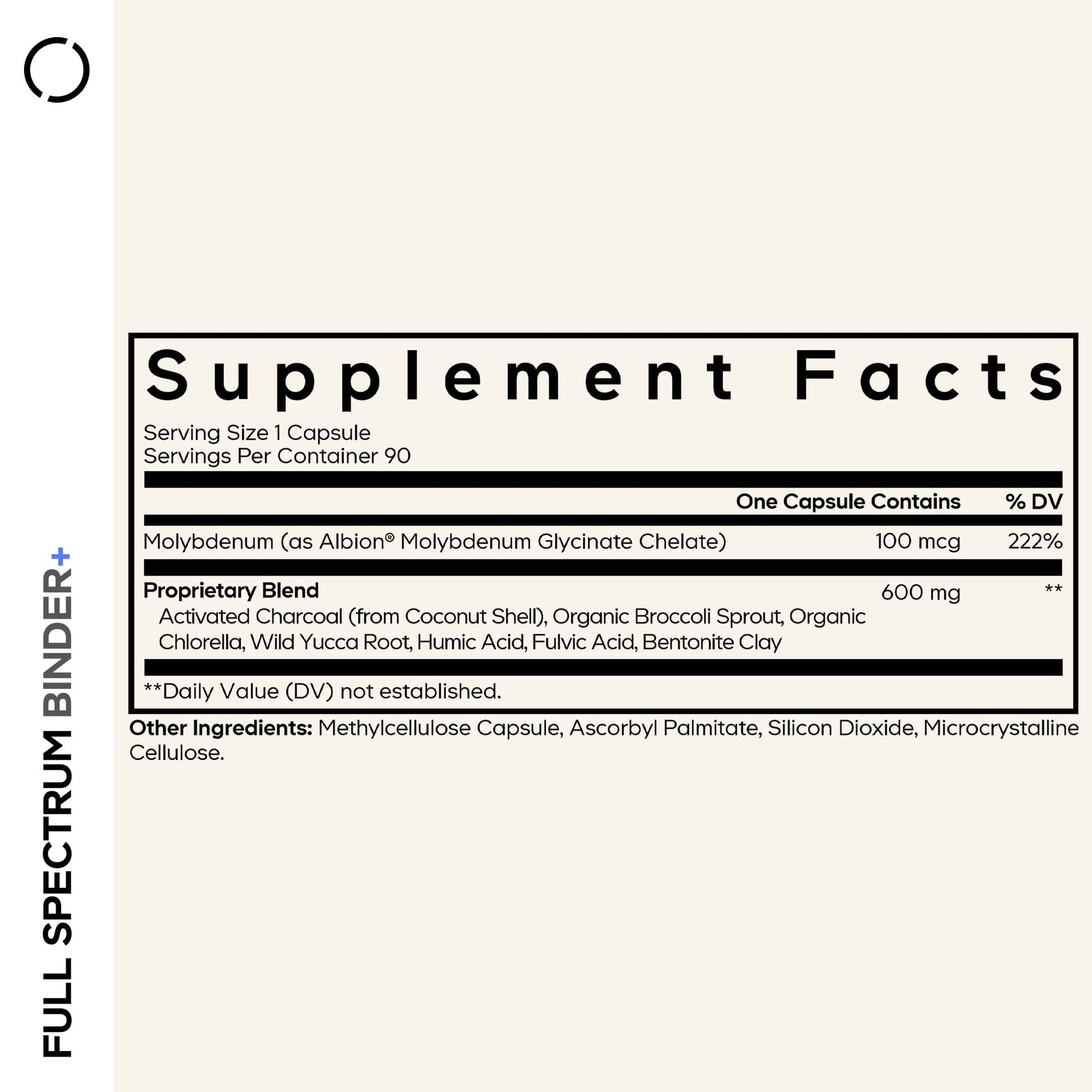 Codeage Binder + Systemic Binder Supplement - Activated Charcoal Pills, Bentonite Clay Mineral Powder, Fulvic & Humic Acids, Molybdenum, Carbon Forms - 90 Capsules Codeage Au supplements