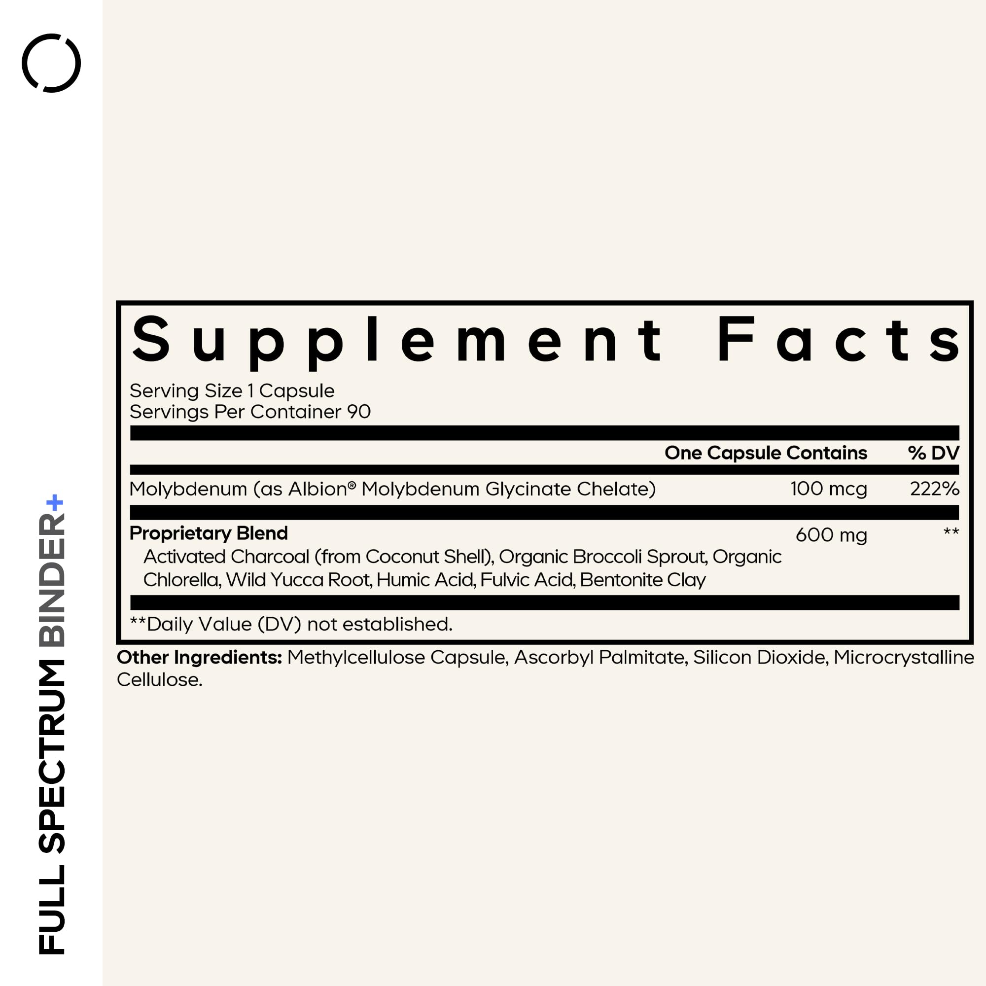 Codeage Binder + Systemic Binder Supplement - Activated Charcoal Pills, Bentonite Clay Mineral Powder, Fulvic & Humic Acids, Molybdenum, Carbon Forms - 90 Capsules Codeage Au supplements
