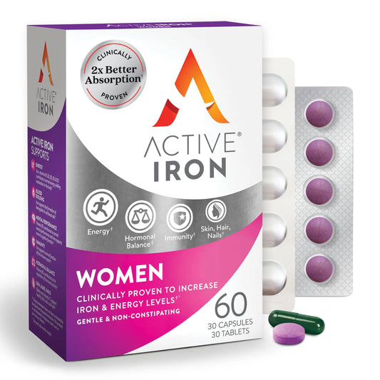 Active Iron Supplement 25mg + Multivitamin for Women – Clinically Proven to Increase Energy & Reduce Tiredness – Gentle ACTIVEIRONAU supplements