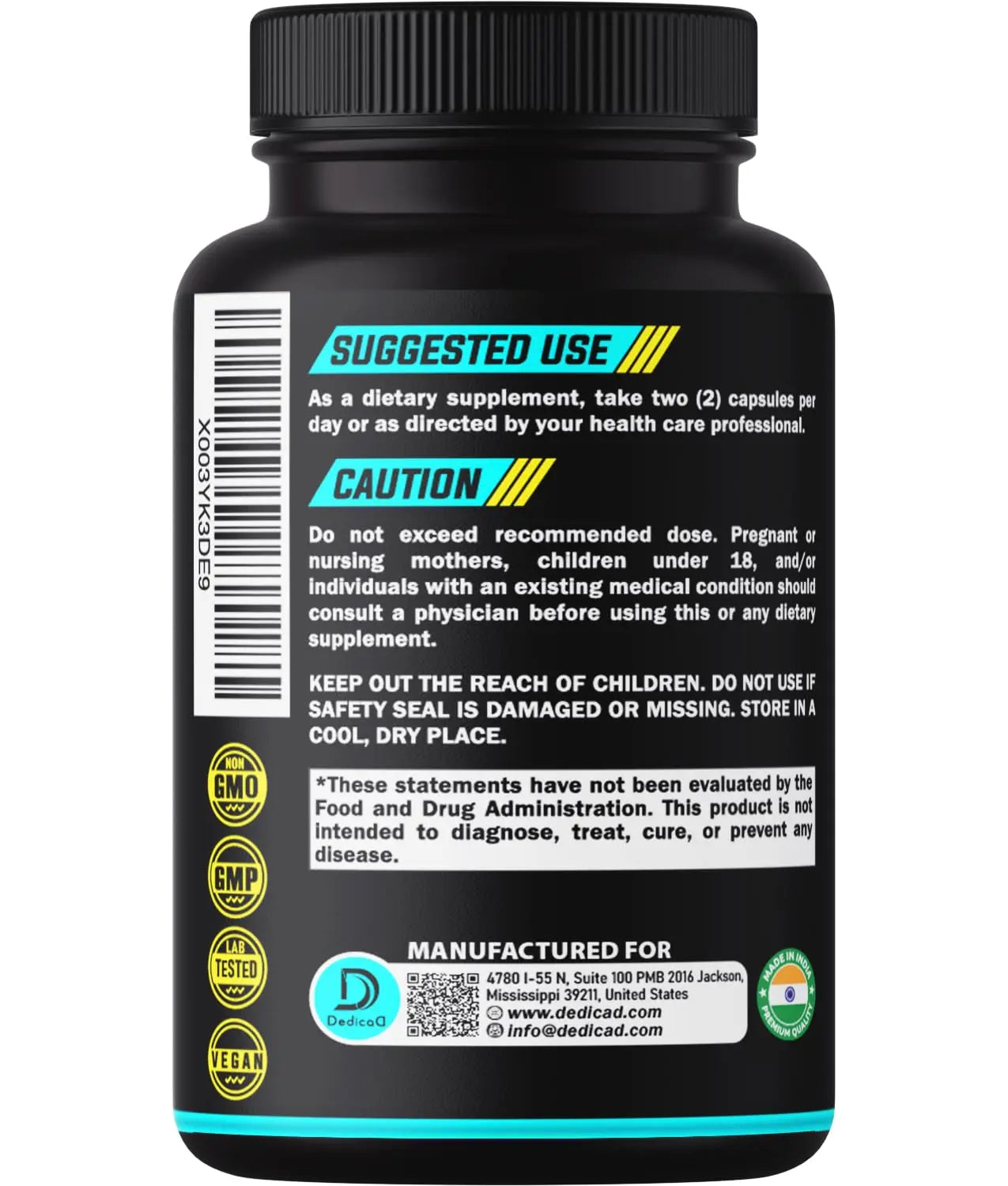Soursop Graviola Leaves Capsules - Soursop Fruit Advanced - 210 Counts for 105 Servings DEDICAD Au supplements