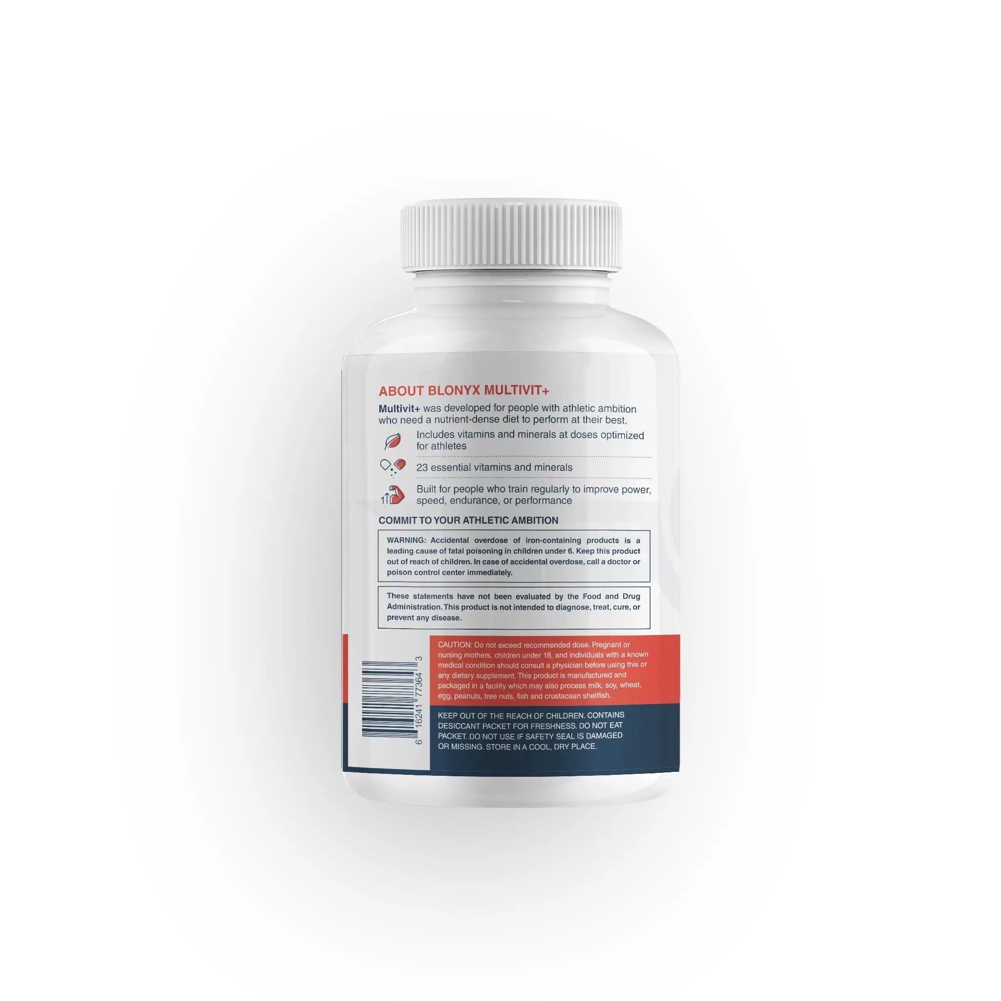 Blonyx Multivit+ Athlete's Multivitamin - Whole Food-Sourced Nutrients, Supports Performance & Muscle Health, 90 Day Supply Blonyx Au supplements