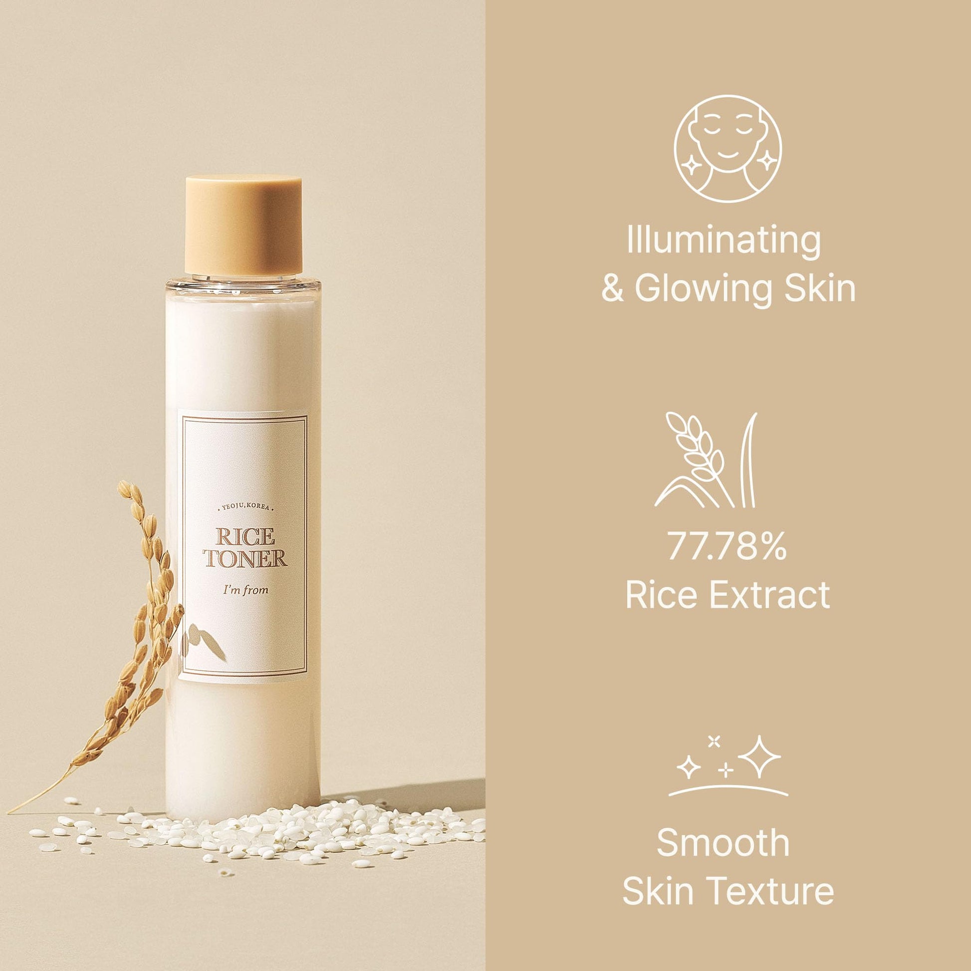 I'm From Rice Toner, 77.78% Rice Extract from Korea, Glow Essence with Niacinamide I'm from Au supplements
