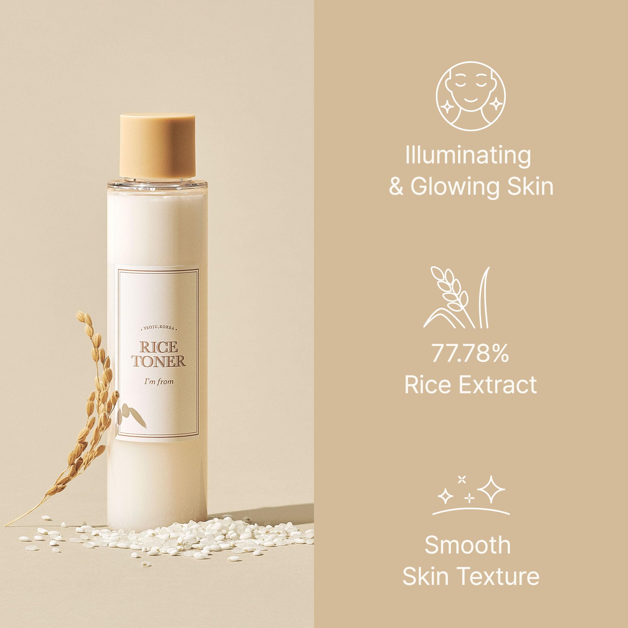 I'm From Rice Toner, 77.78% Rice Extract from Korea, Glow Essence with Niacinamide I'm from Au supplements