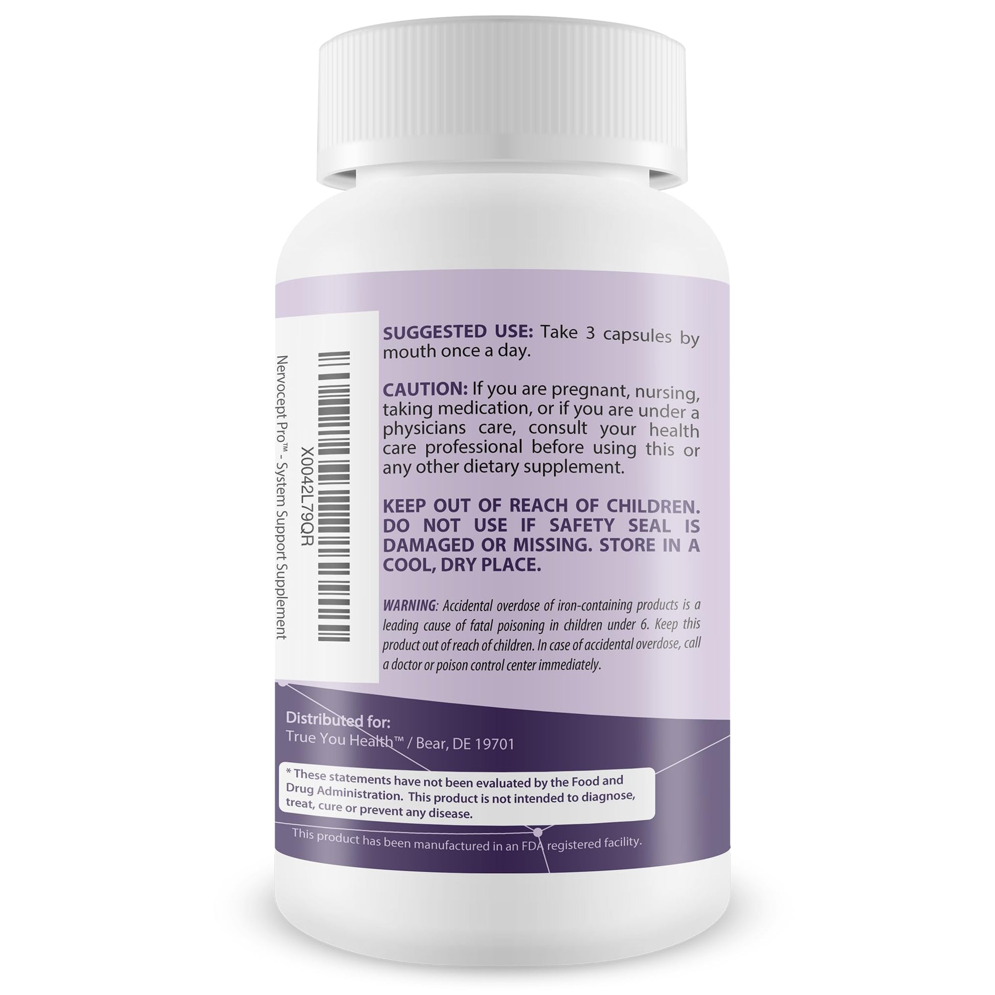 Nervocept Pro - Our Best Nerve Support Capsules - Lions Mane, Magnesium, Vitamin B For Nerve Repair - Vitamin D for Nerves - Lions Mane Memory & Nerve Support - Vitamin B12 Nerve Support True You Health Au supplements