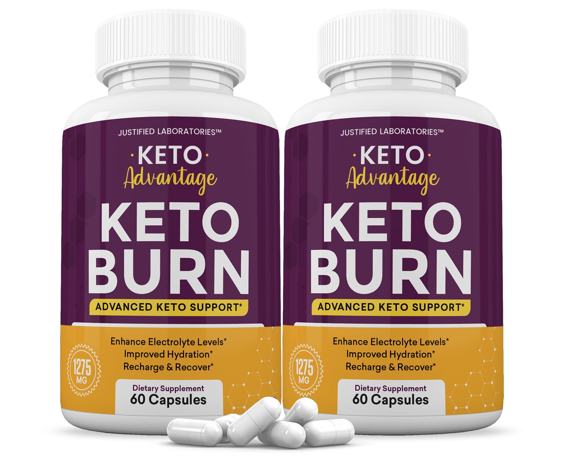 (2 Pack) Keto Advantage Keto Burn Pills 1275MG New & Improved Formula Contains Apple Justified Laboratories Au supplements