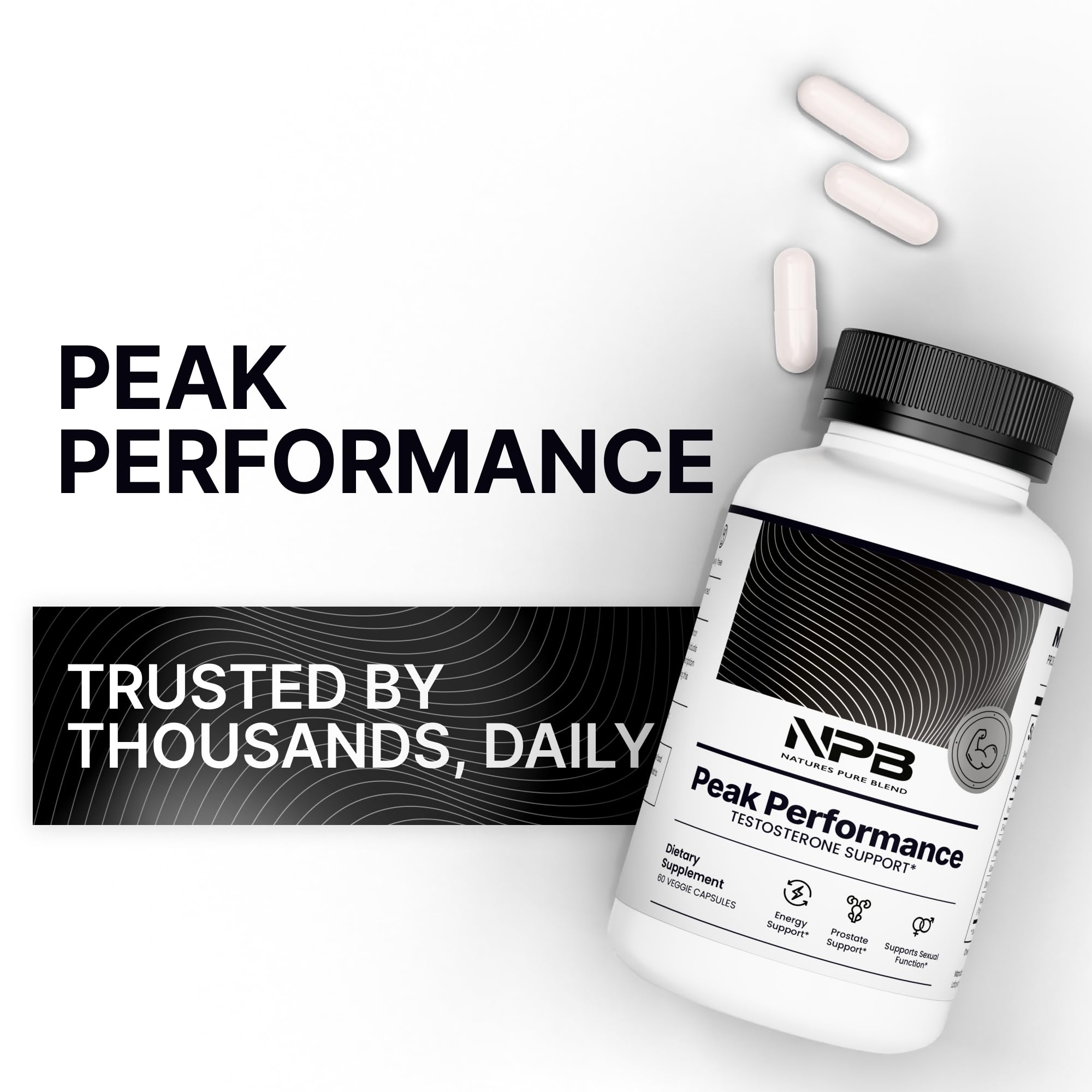 Nature's Pure Blend Peak Performance – Testosterone Supplement for Men with D-Aspartic Acid, Ashwagandha & DIM – Mens Prostate Health Support, Muscle Strength & Energy – Prostate Supplement Nature's Pure Blend Au supplements