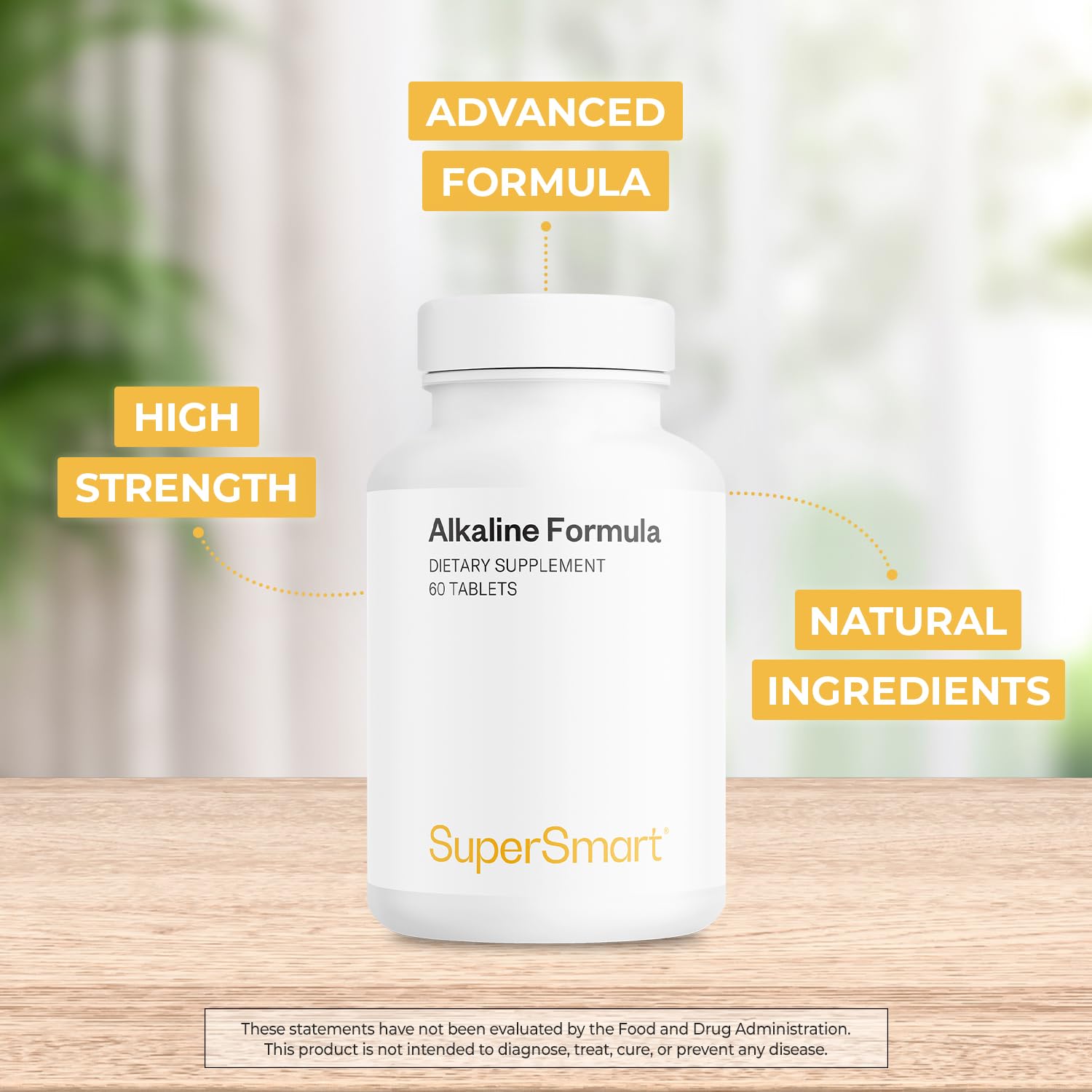 Supersmart - Alkaline Formula Supplement (Advanced Formula) - with Potassium Phosphate, Calcium & Magnesium Citrate - pH Balance | Non-GMO & Gluten Free - 60 Tablets Supersmart Au supplements