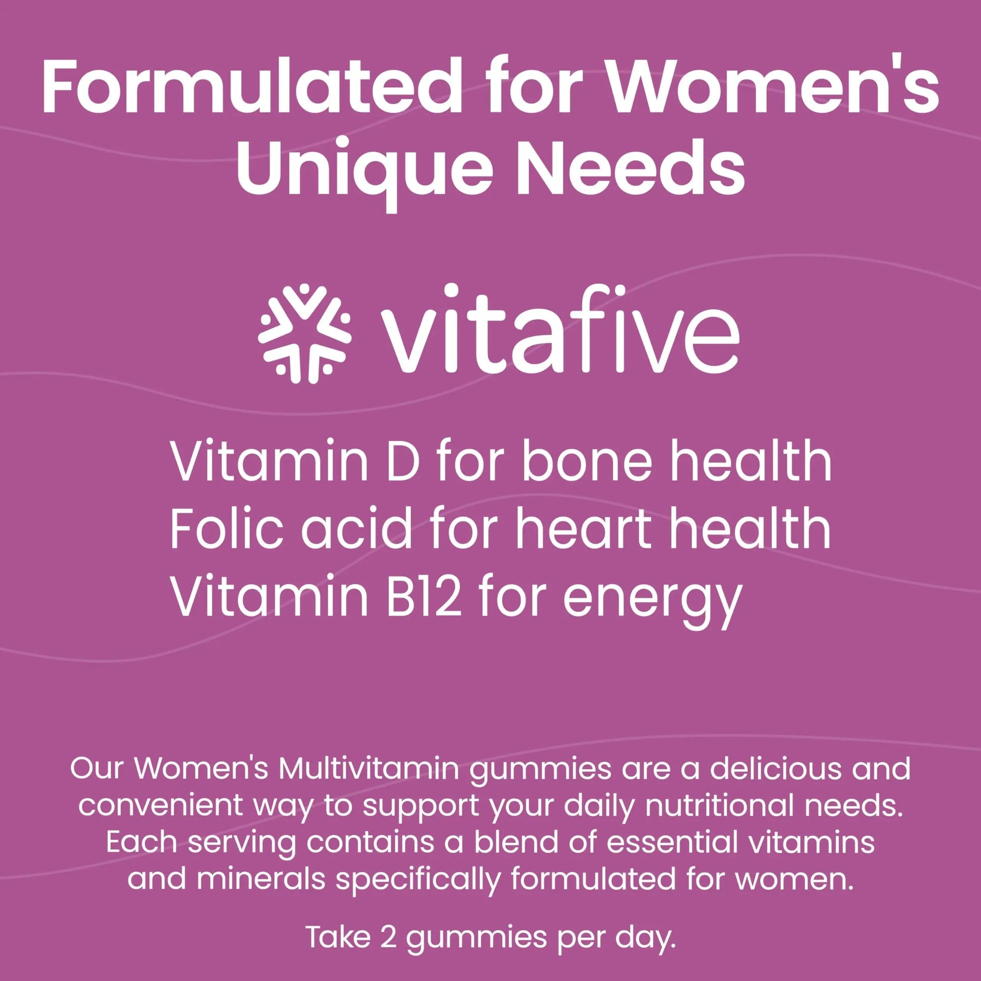 vitafive Women's Multivitamin Gummies, Best Multivitamin for Women with Biotin, D3, B12, Zinc, Low Sugar, Gluten Free (50 Ct) vitafive Au supplements