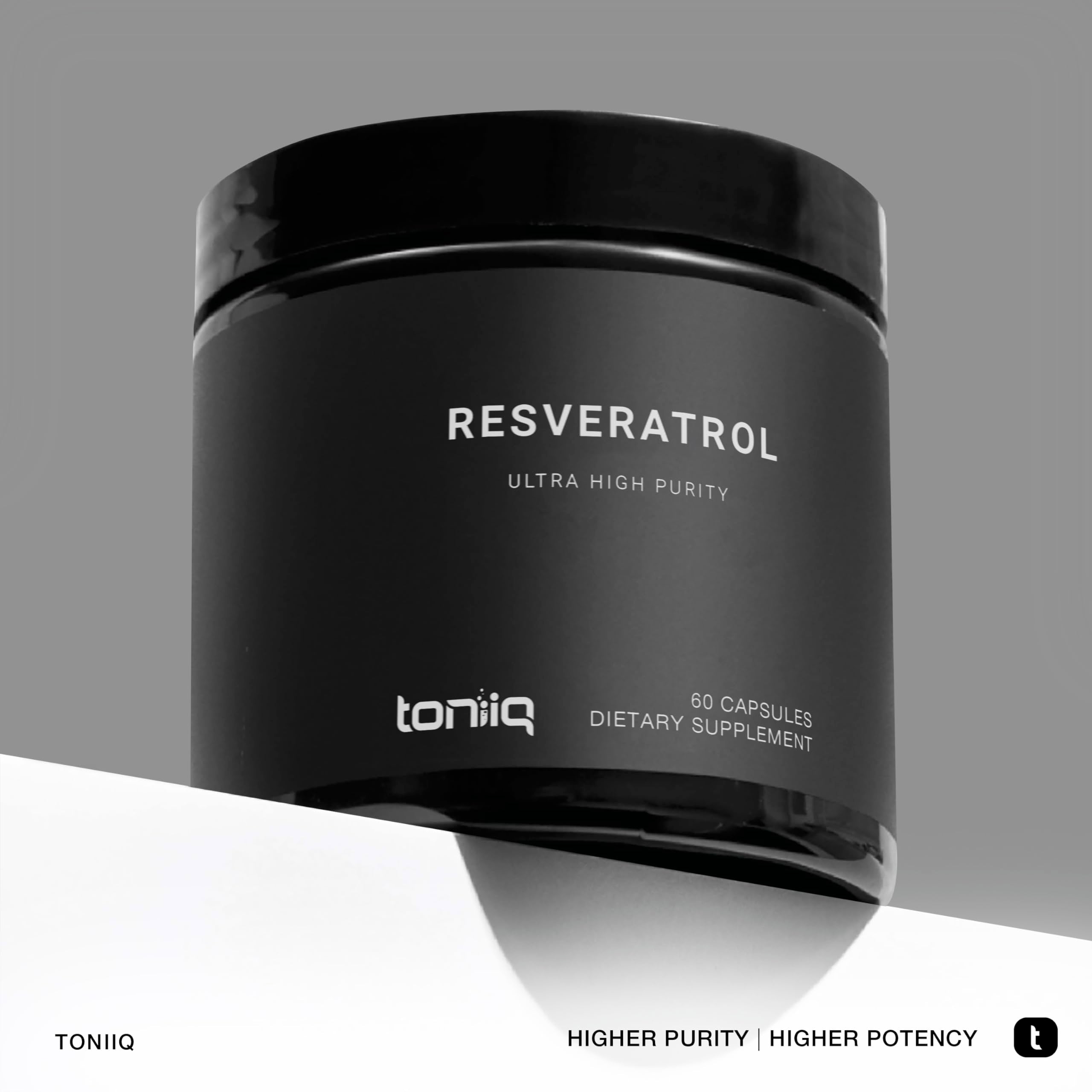 Toniiq Ultra High Purity Resveratrol Capsules - 98% Trans-Resveratrol - Highly Purified and Bioavailable - 60 Caps Reservatrol Supplement Toniiq Au supplements