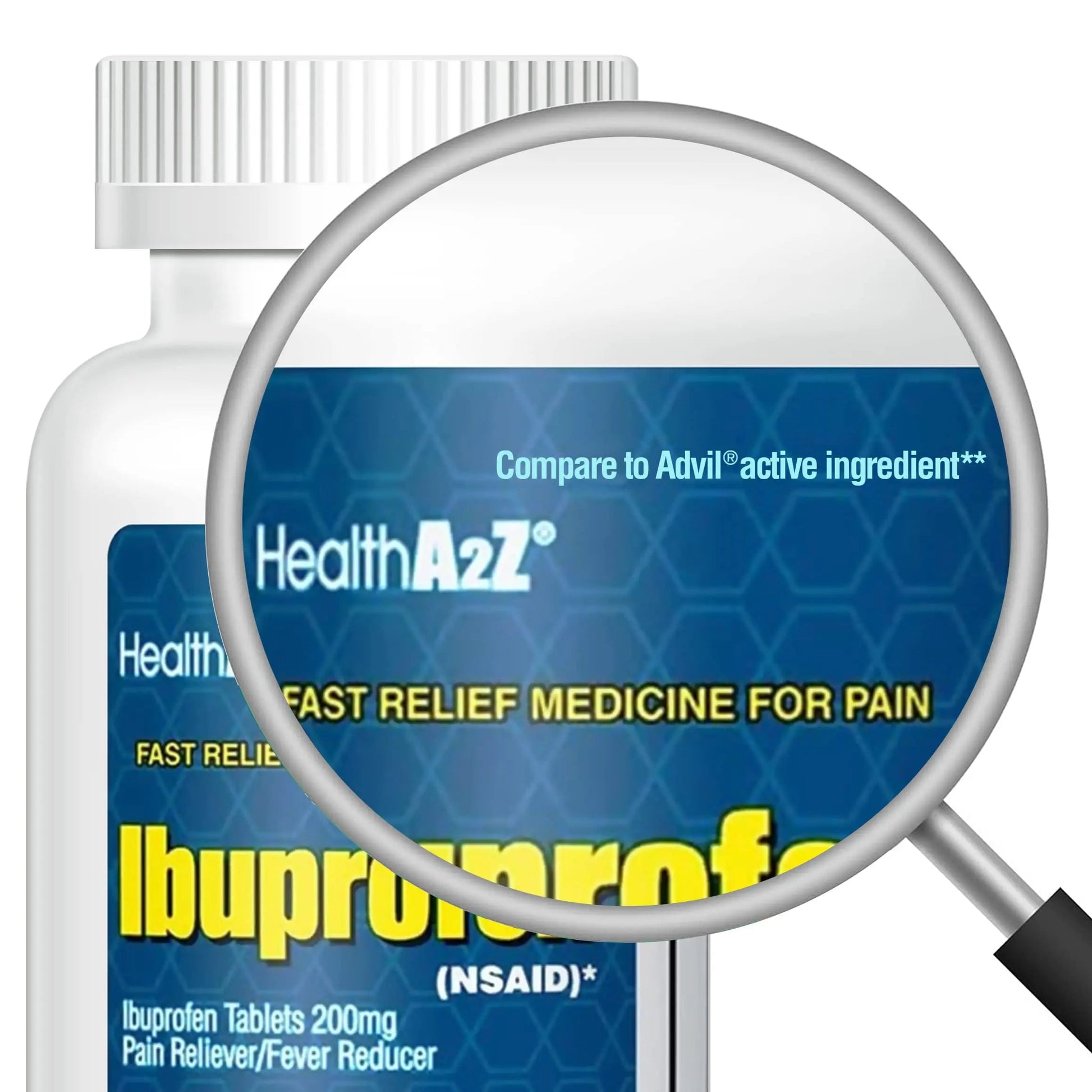 HealthA2Z® Ibuprofen 200mg | 500 Counts | Pain Relief | Body Aches | Headache | Arthritis | Cramps | Back Pain | Fever Reducer… (500 Count) HealthA2Z Au supplements