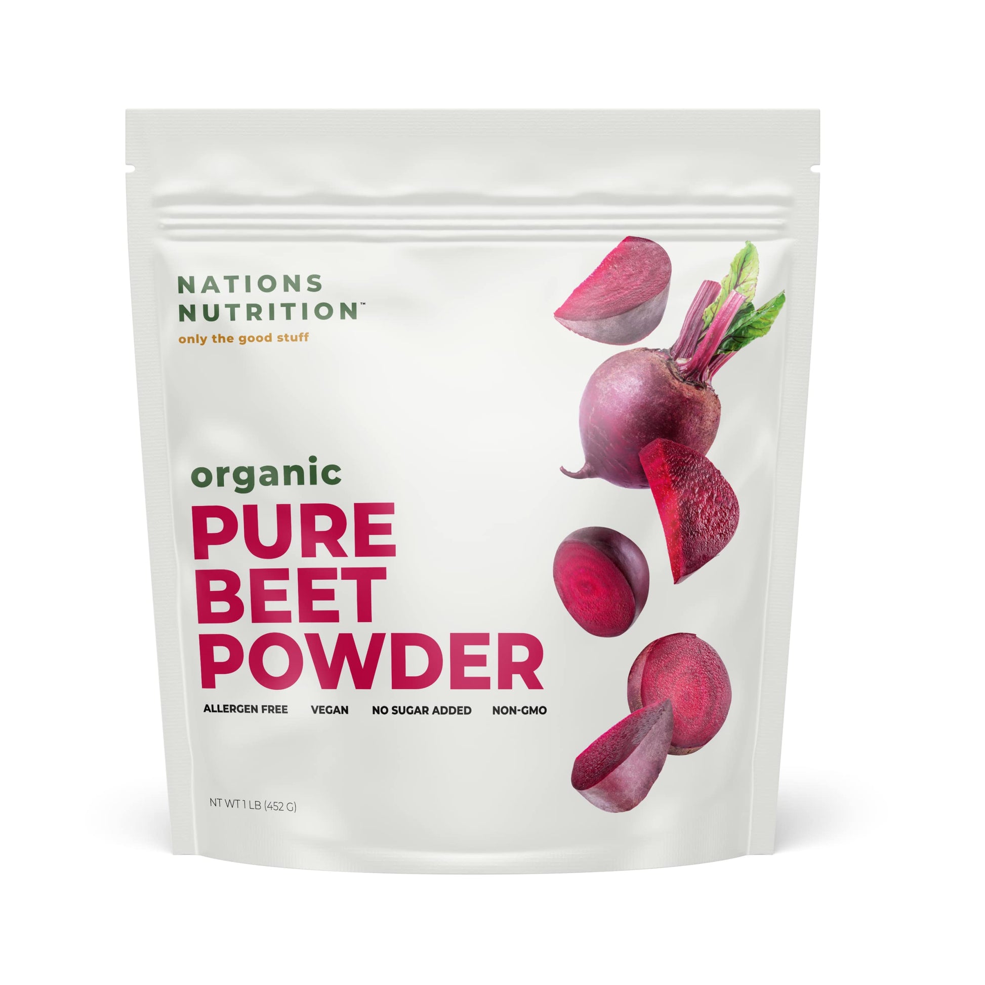 Nations Nutrition Pure Beet Root Powder Organic - Nitric Oxide Circulation Superfood Nations Nutrition Au supplements