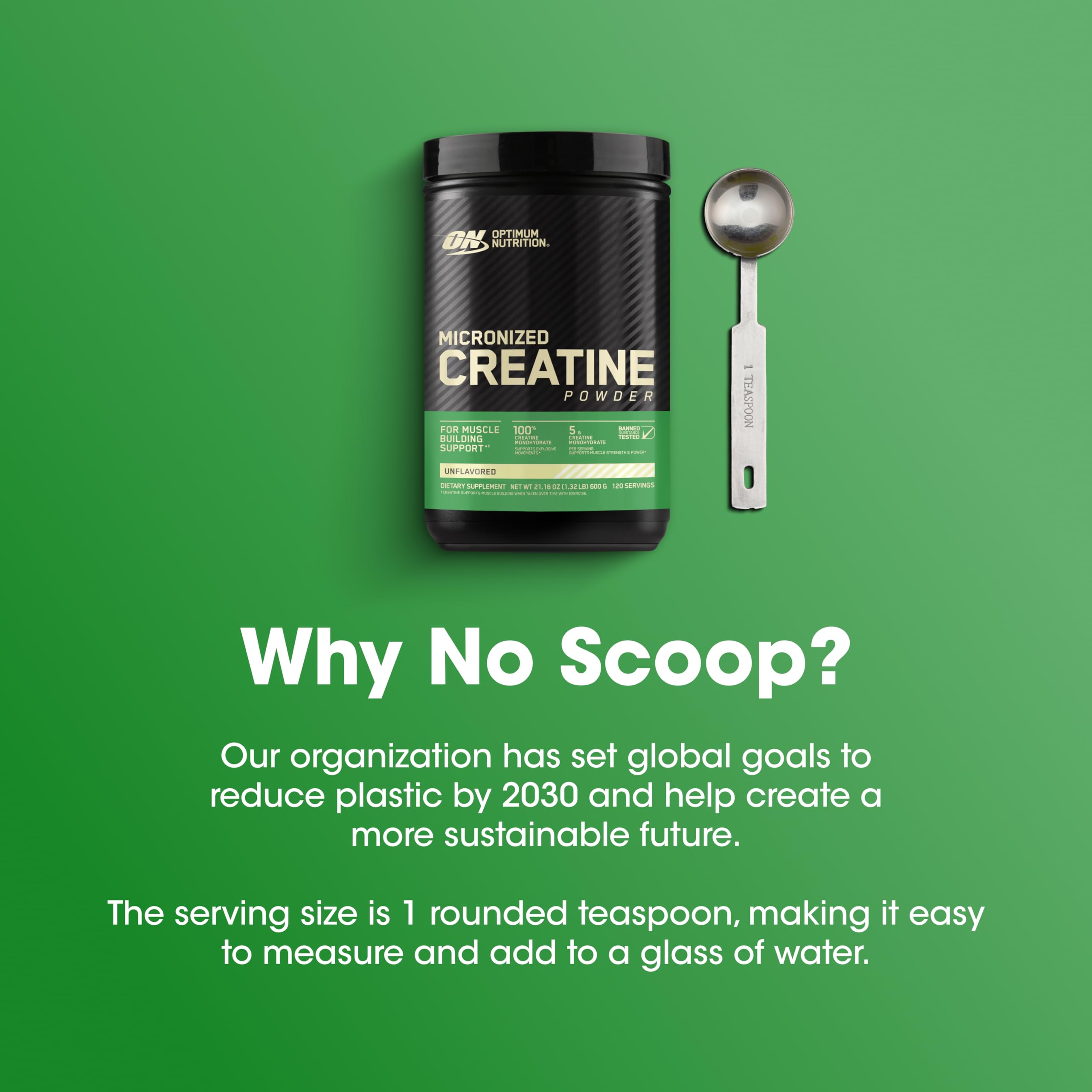 Optimum Nutrition Micronized Creatine Monohydrate Powder, Unflavored, 120 Servings, 600 Grams Optimum Nutrition Au supplements