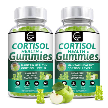 GORNVB Cortisol Gummies, Cortisol Supplement for Women with Magnesium, Ashwagandha, Rhodiola, Phosphatidylserine, L-Theanine, Black Pepper, Vitamin C & B6 - Relaxation, Focus, Sleep Support - 2 Pack GORNVB Au supplements